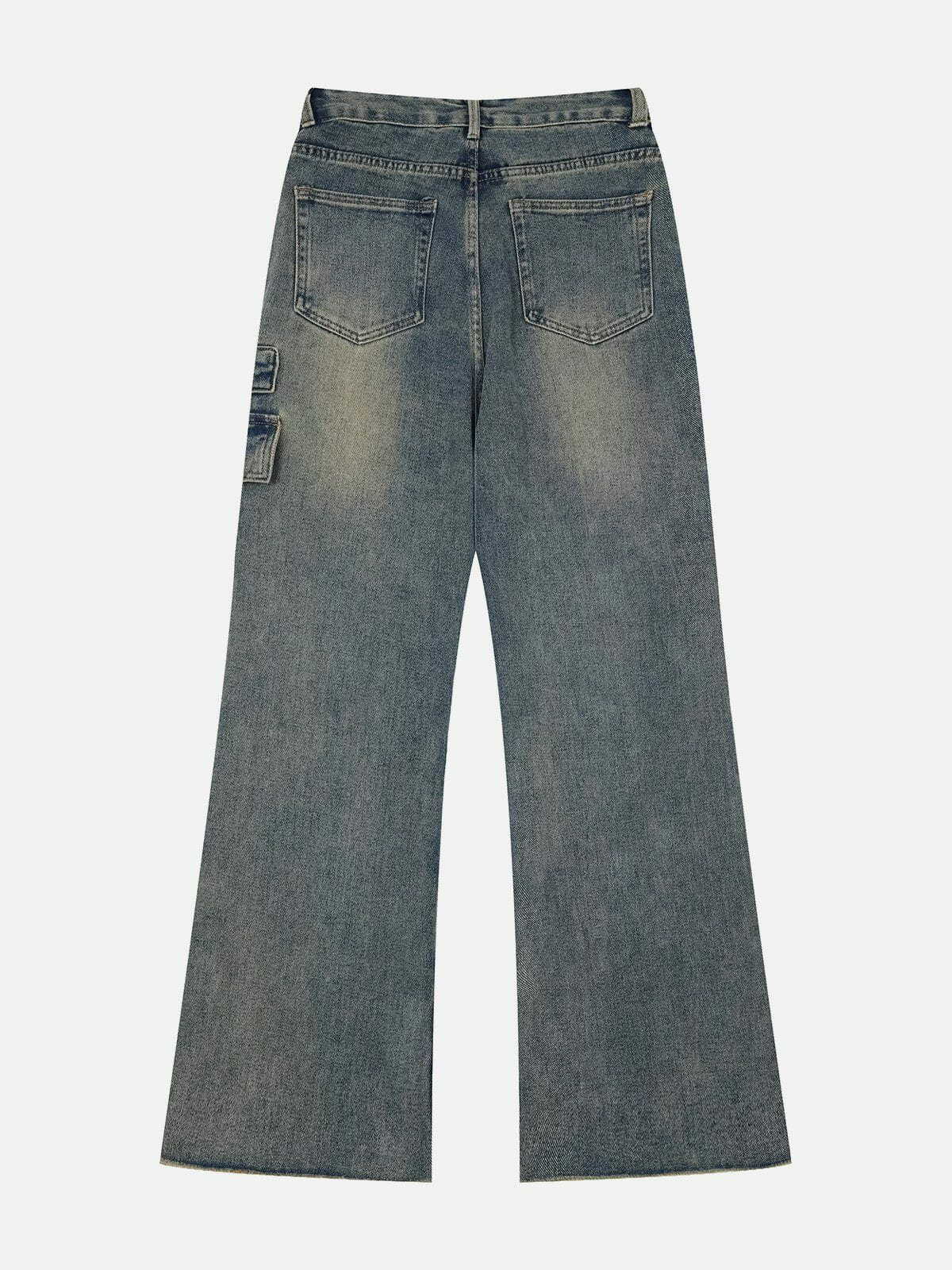 Y2K Grunge Jeans with Discreet Side Pockets - Retro 90s Summer Outfit Essential