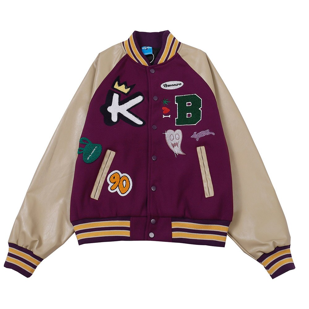 Y2K Grunge KB90 Baseball Jacket - Retro 90s Summer Outfit, Perfect for Y2K Parties & Clubs