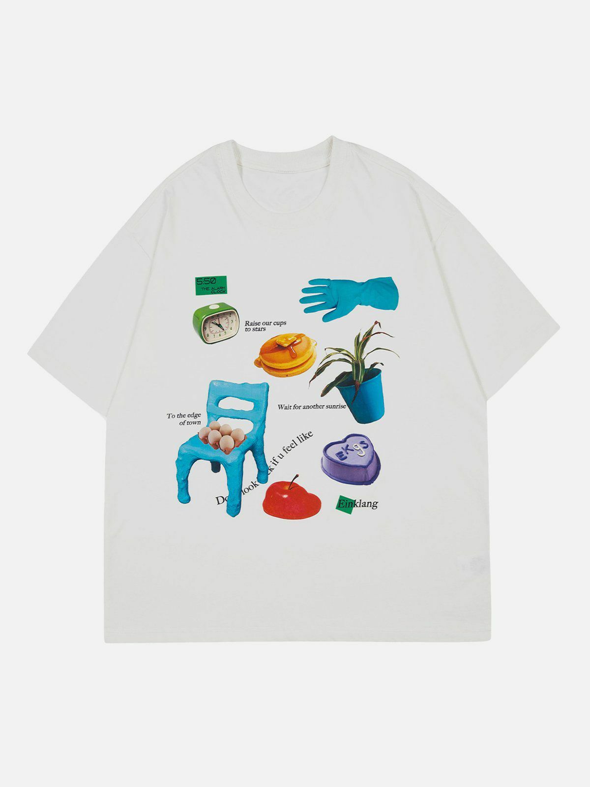 Y2K Grunge Kitchen Ware Print Tee - Retro 90s Summer Outfit for Y2K Fashion Lovers