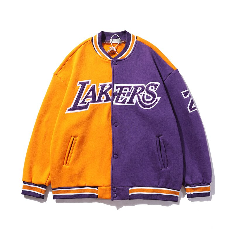 Y2K Grunge Lakers Jacket - Retro 90s Fashion for Summer Parties & Club Outfits