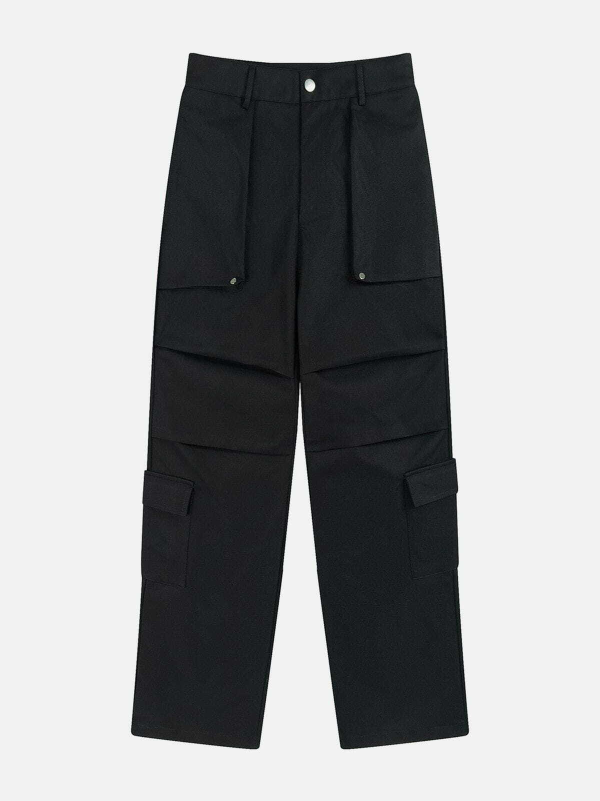 Y2K Grunge Large Pocket Zip Pants - Retro 90s Summer Outfit for Y2K Party & Club Looks