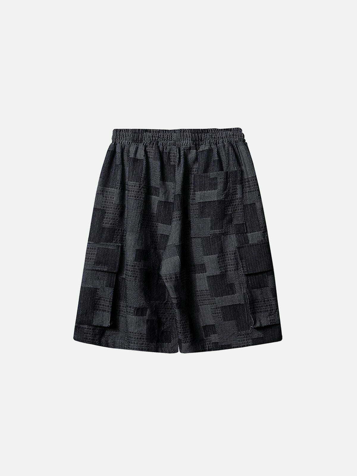 Y2K Grunge Lattice Shorts - Retro 90s Summer Outfit for Y2K Party & Beach Vibes