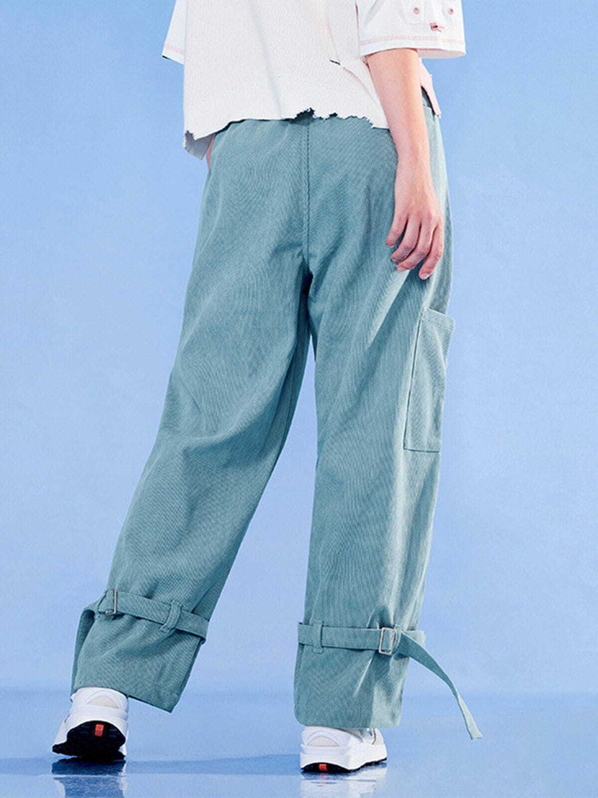 Y2K Grunge Leg Straps Pants - Retro 90s Summer Outfit, Y2K Party & Club Style