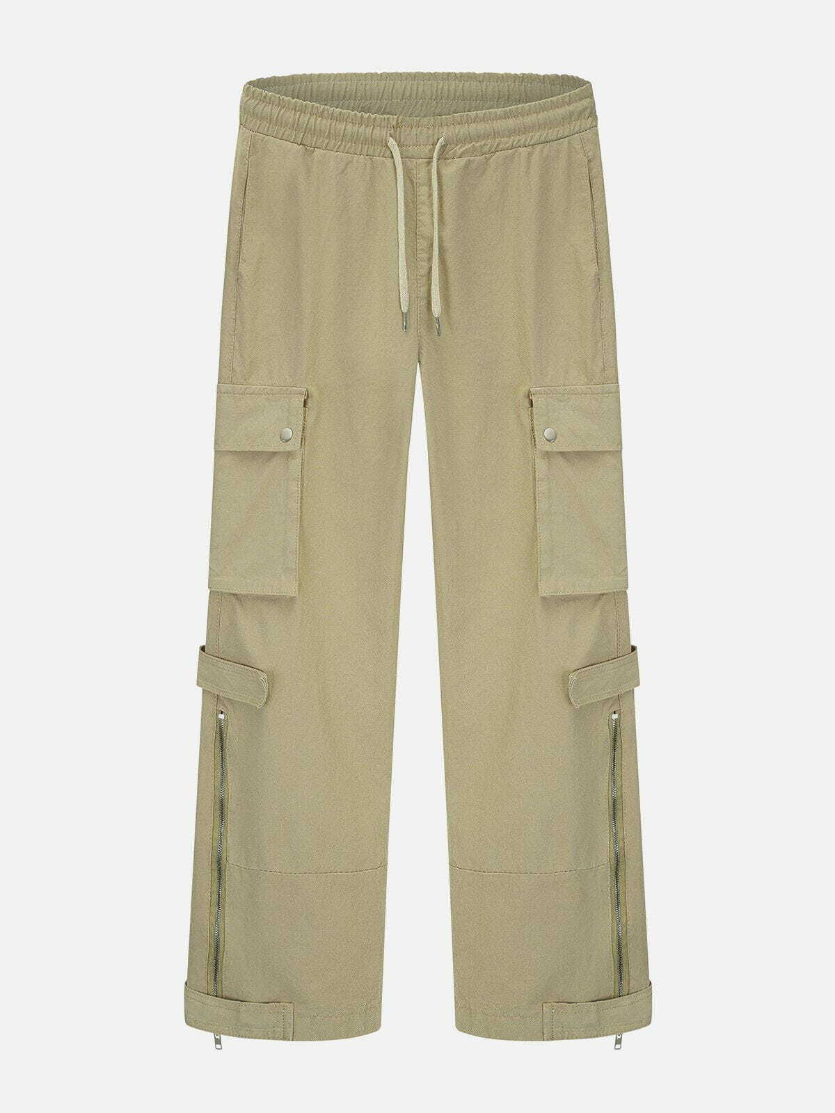 Y2K Grunge Multi-Pocket Cargo Pants - Retro 90s Summer Outfit for Y2K Style Lovers