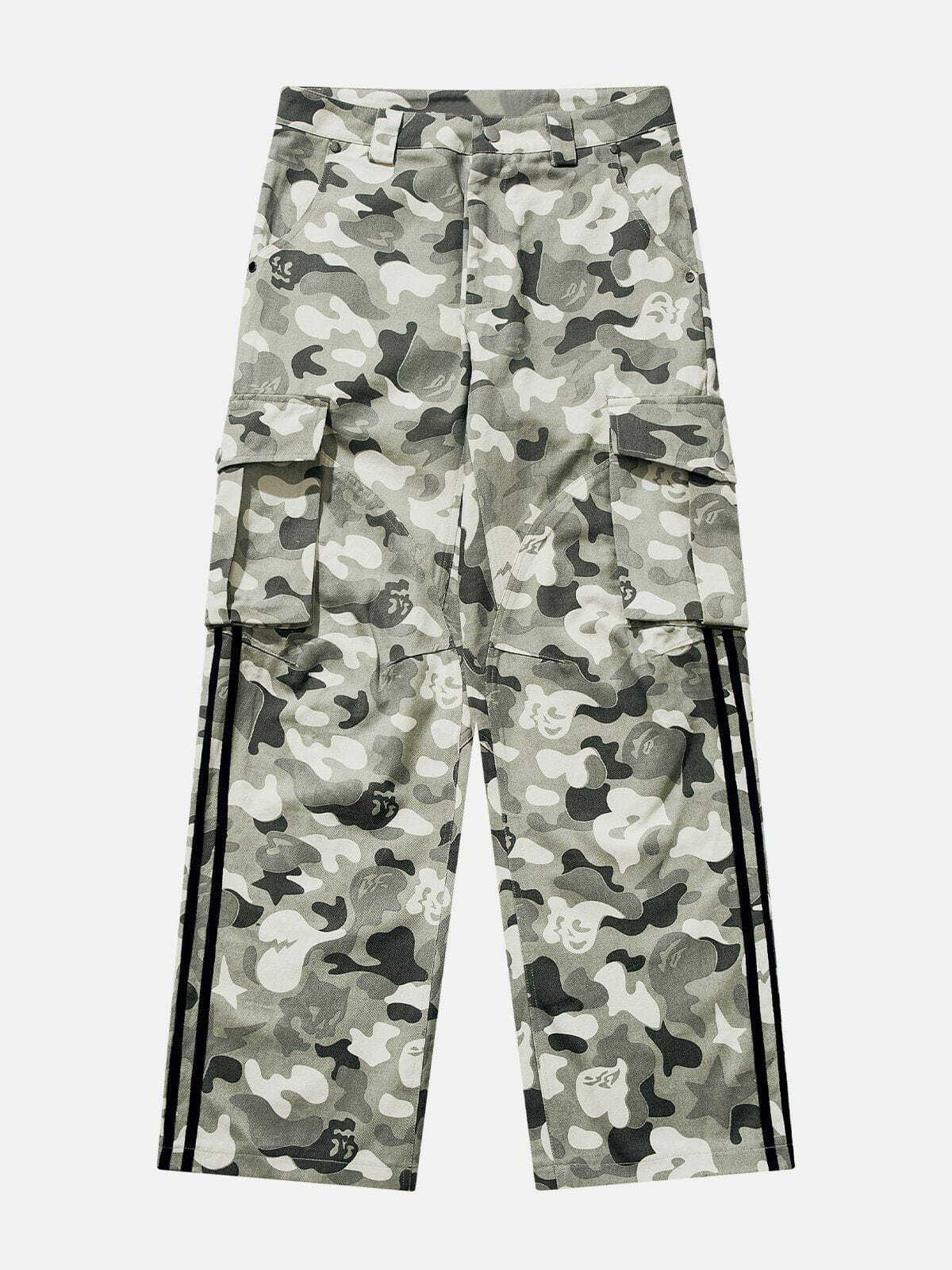 Y2K Grunge Multi-Pocket Cargo Pants - Retro 90s Summer Outfit for Y2K Style Lovers