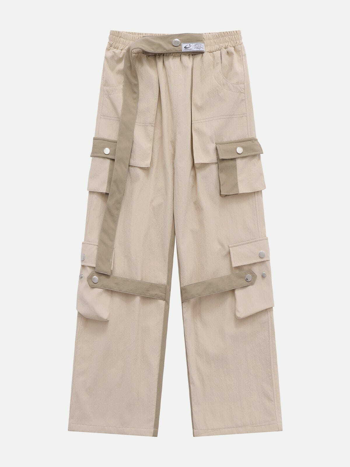 Y2K Grunge Multi-Pocket Cargo Pants - Retro 90s Summer Outfit for Y2K Style Lovers