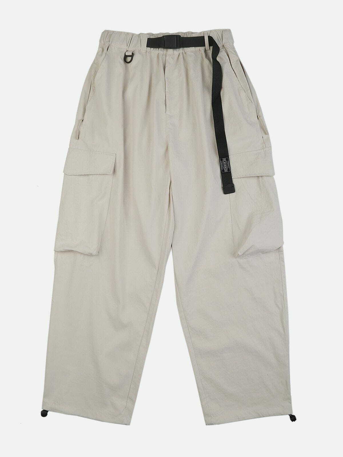 Y2K Grunge Multi-Pocket Cargo Pants - Retro 90s Summer Outfit for Y2K Style Lovers