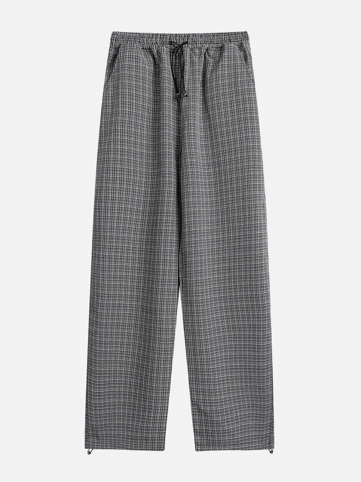 Y2K Grunge Plaid Casual Pants - Retro 90s Summer Outfit for Y2K Party & Club Looks