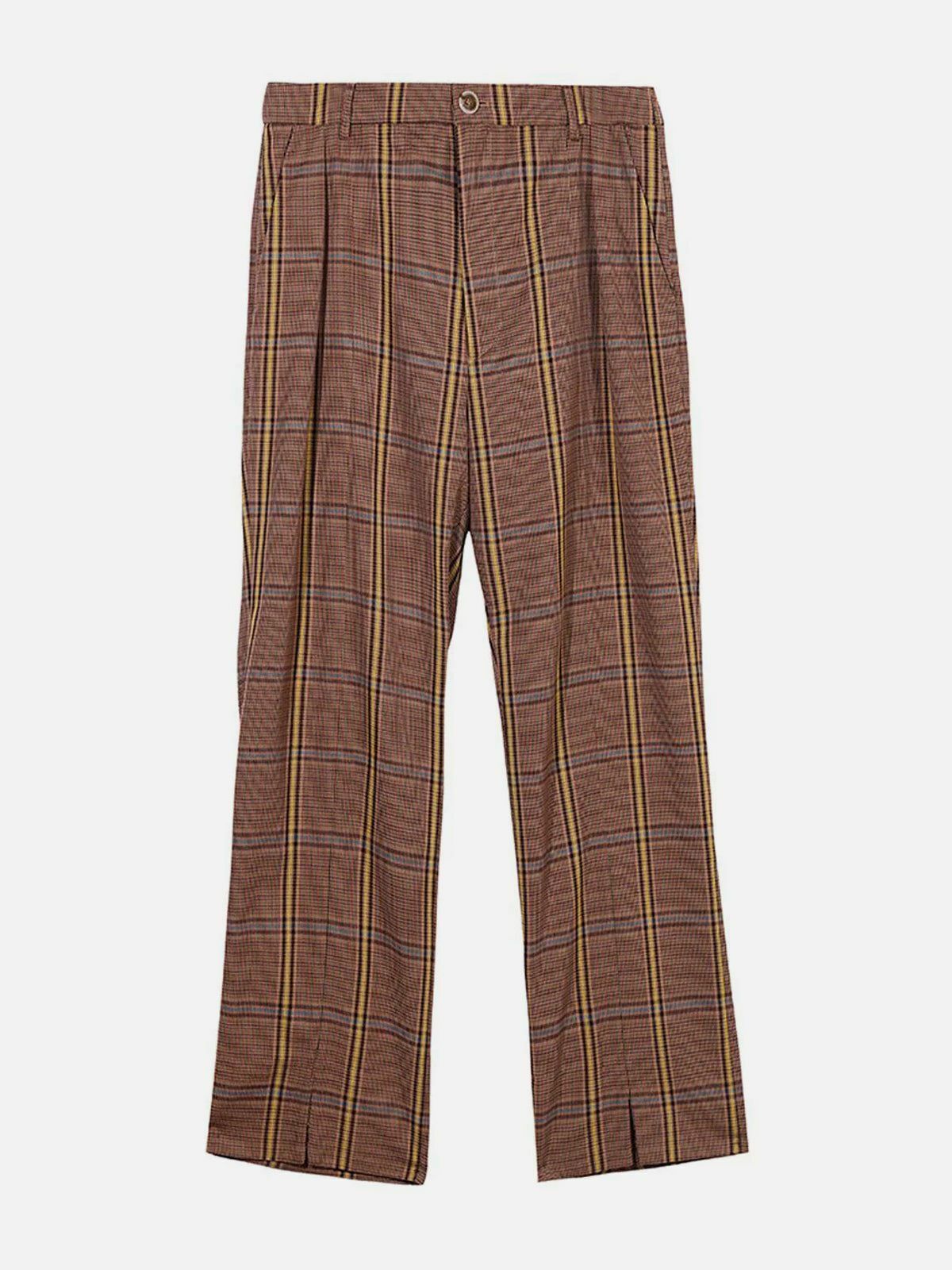 Y2K Grunge Plaid Full Print Pants - Retro 90s Summer Outfit for Y2K Party & Club Looks