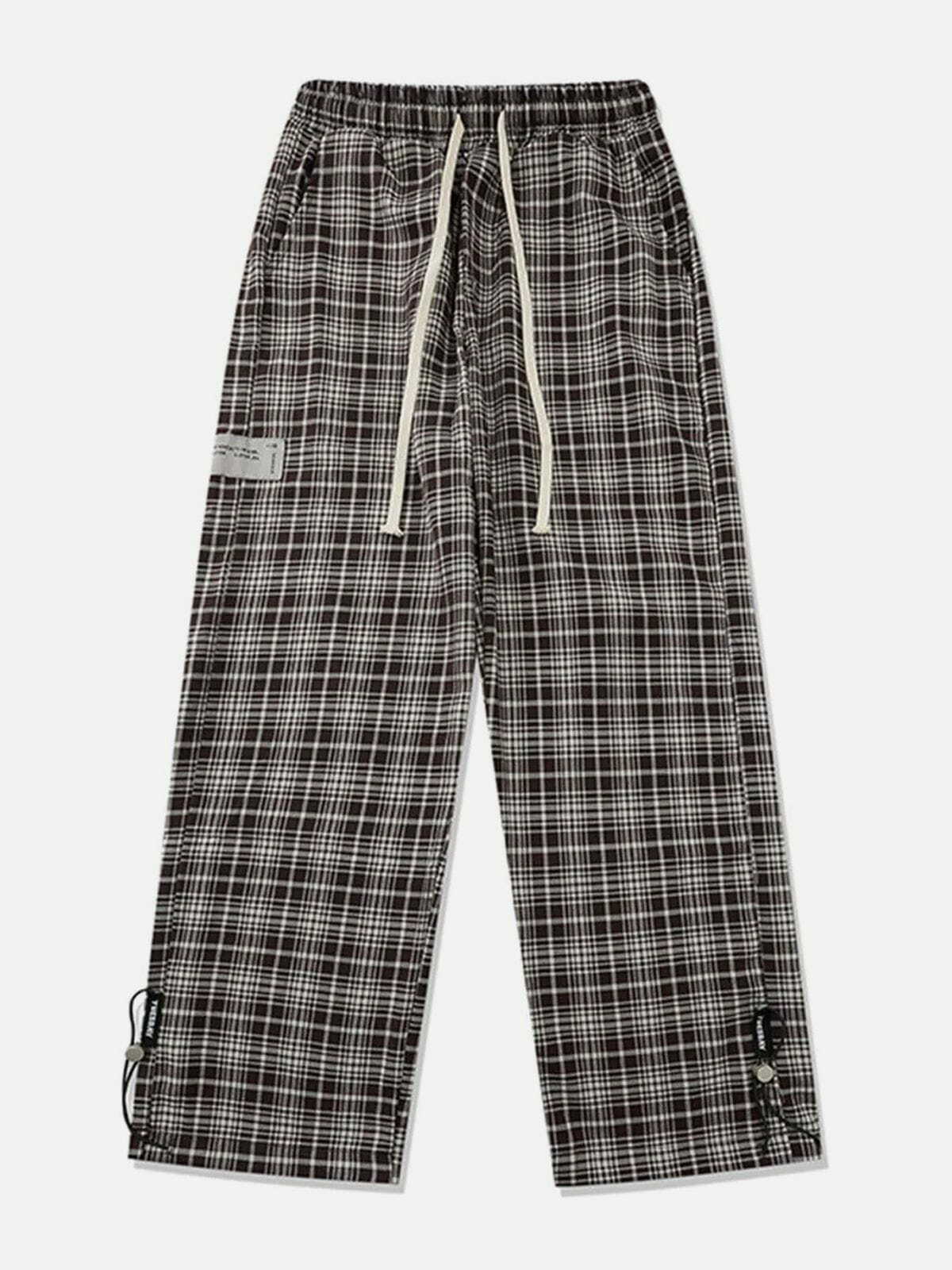 Y2K Grunge Plaid Pants - Retro 90s Summer Outfit, Perfect for Parties & Clubbing