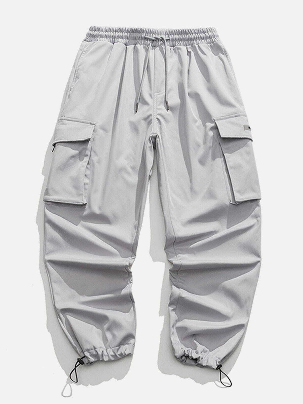 Y2K Grunge Pocket Tapered Cargo Pants - Retro 90s Summer Outfit for Y2K Style Lovers