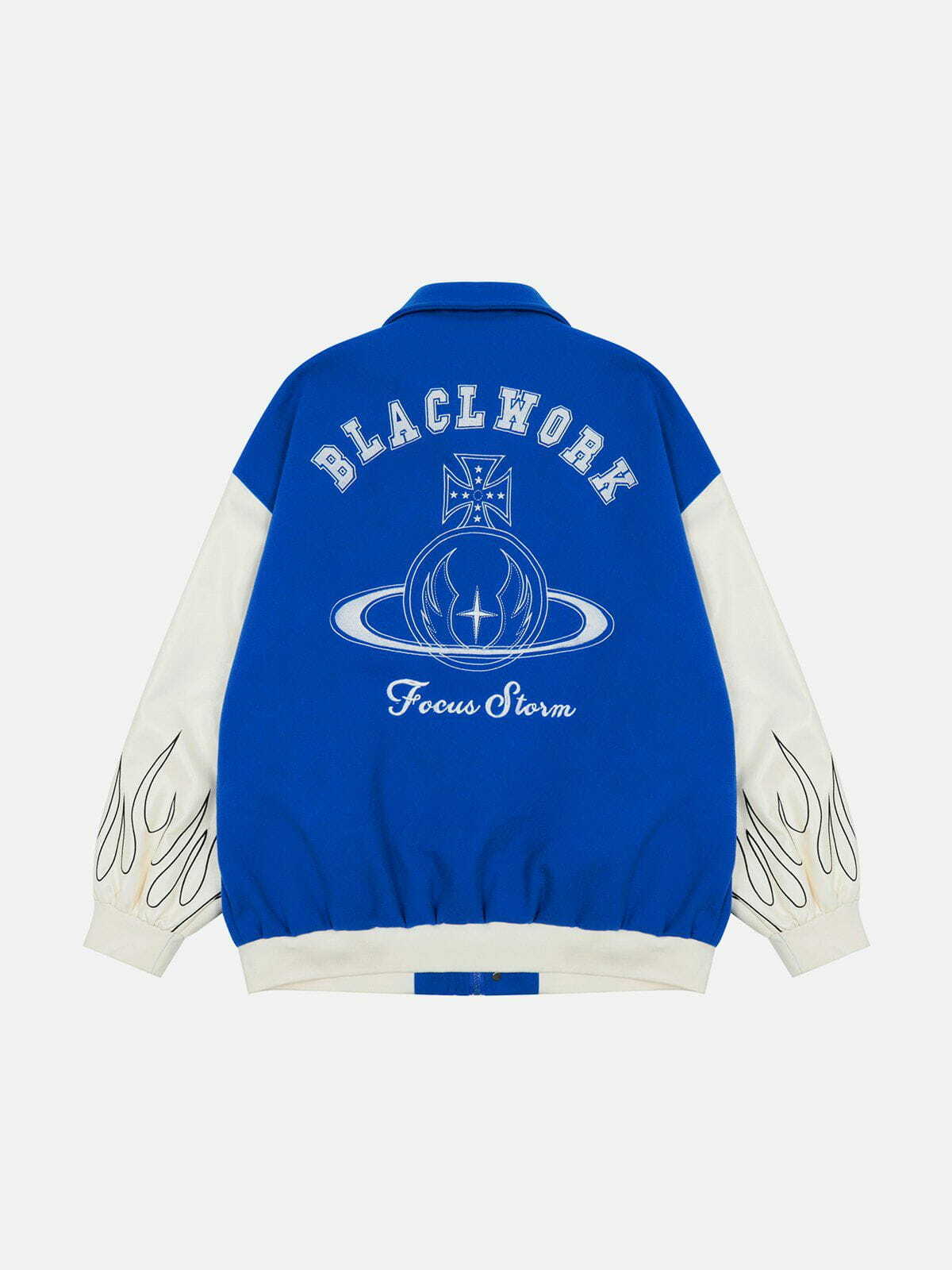 Y2K Grunge Polo Collar Varsity Jacket - Retro 90s Summer Outfit for Y2K Party Vibes