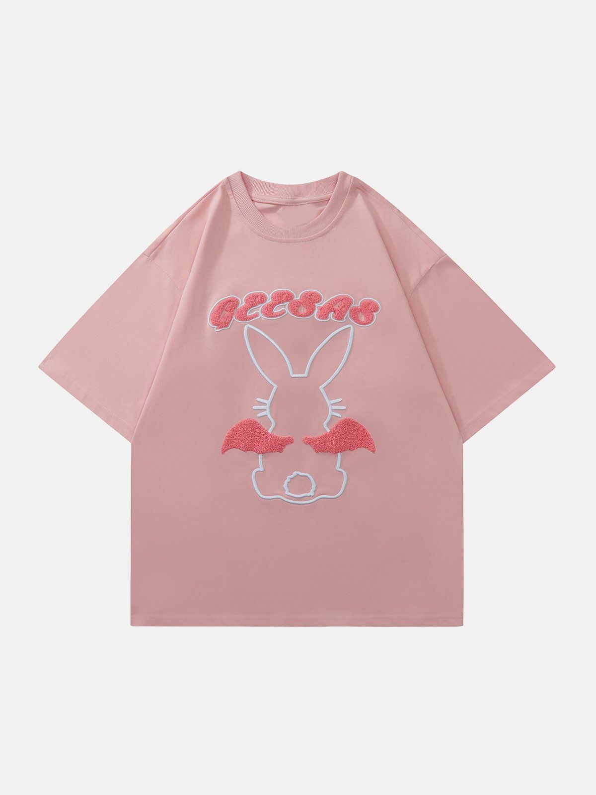 Y2K Grunge Rabbit Graphic Tee - Retro 90s Summer Outfit, Perfect for Y2K Parties & Festivals