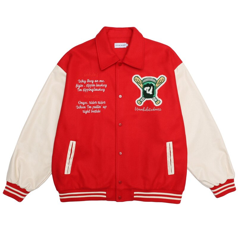 Y2K Grunge Red Baseball Jacket - Retro 90s Summer Outfit for Y2K Party & Club Vibes