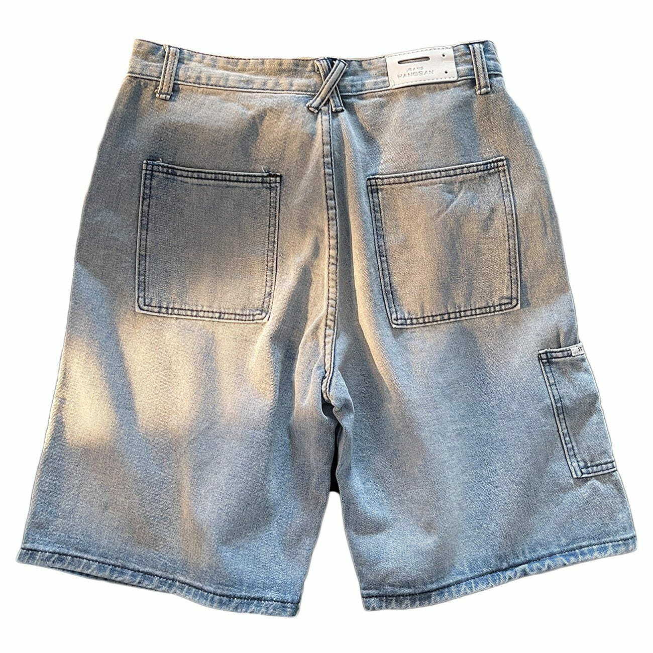 Y2K Grunge Side Pocket Cargo Denim Shorts - Retro 90s Summer Outfit for Women