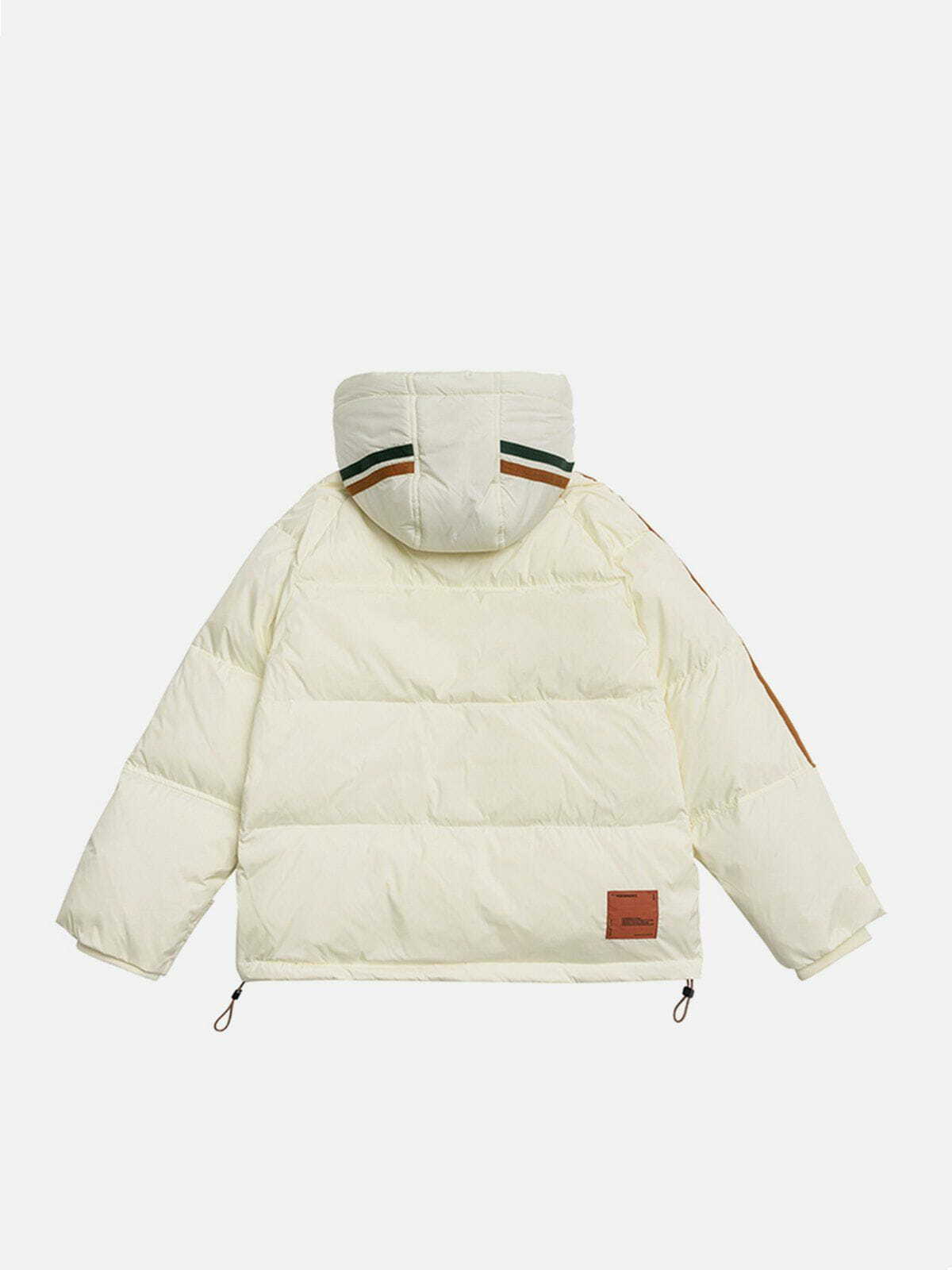 Y2K Grunge Side Stripe Multi Pocket Winter Coat - Retro 90s Fashion Essential