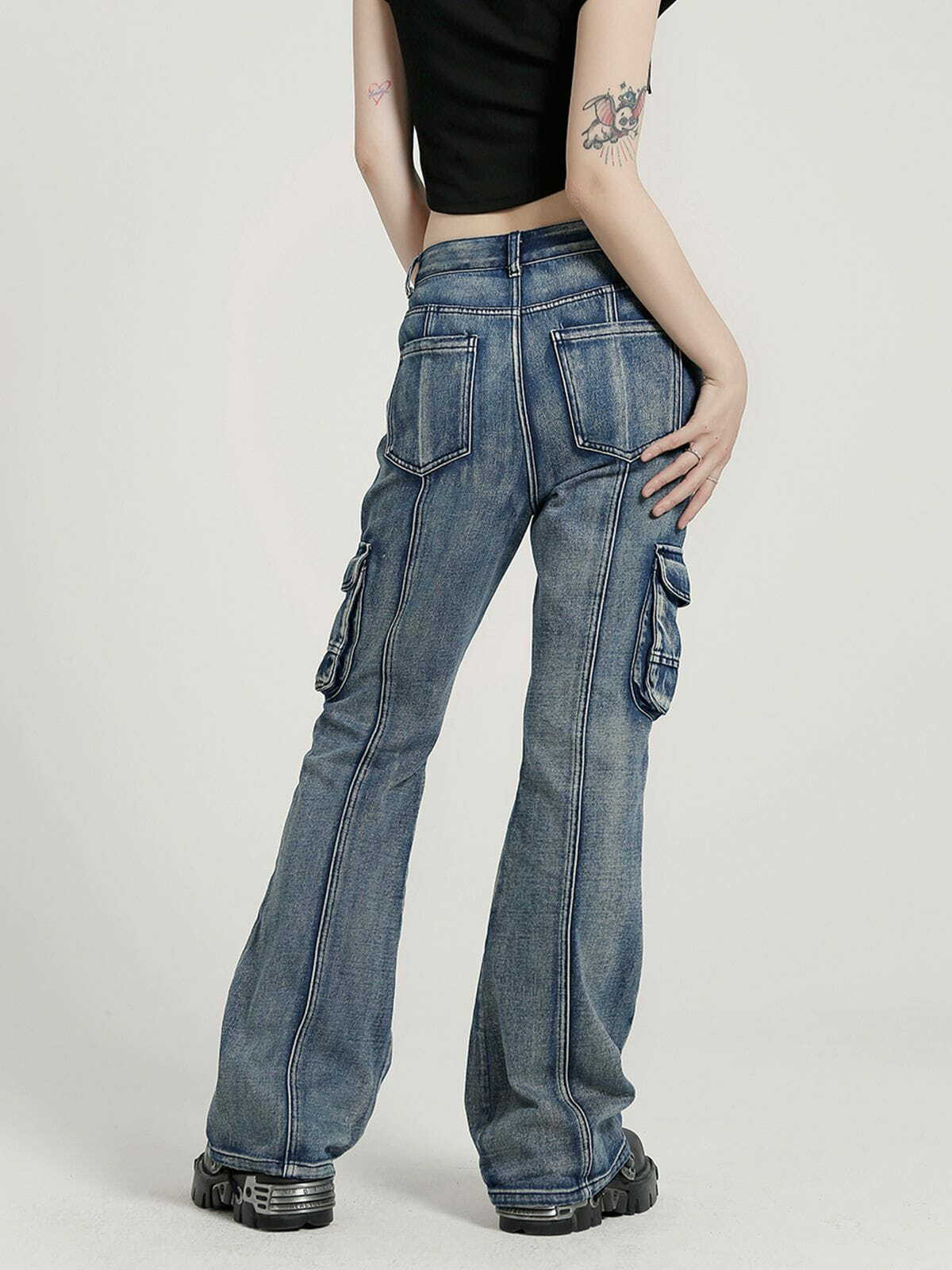 Y2K Grunge Slim Fit Jeans - Retro 90s Style for Summer Outfits & Party Looks