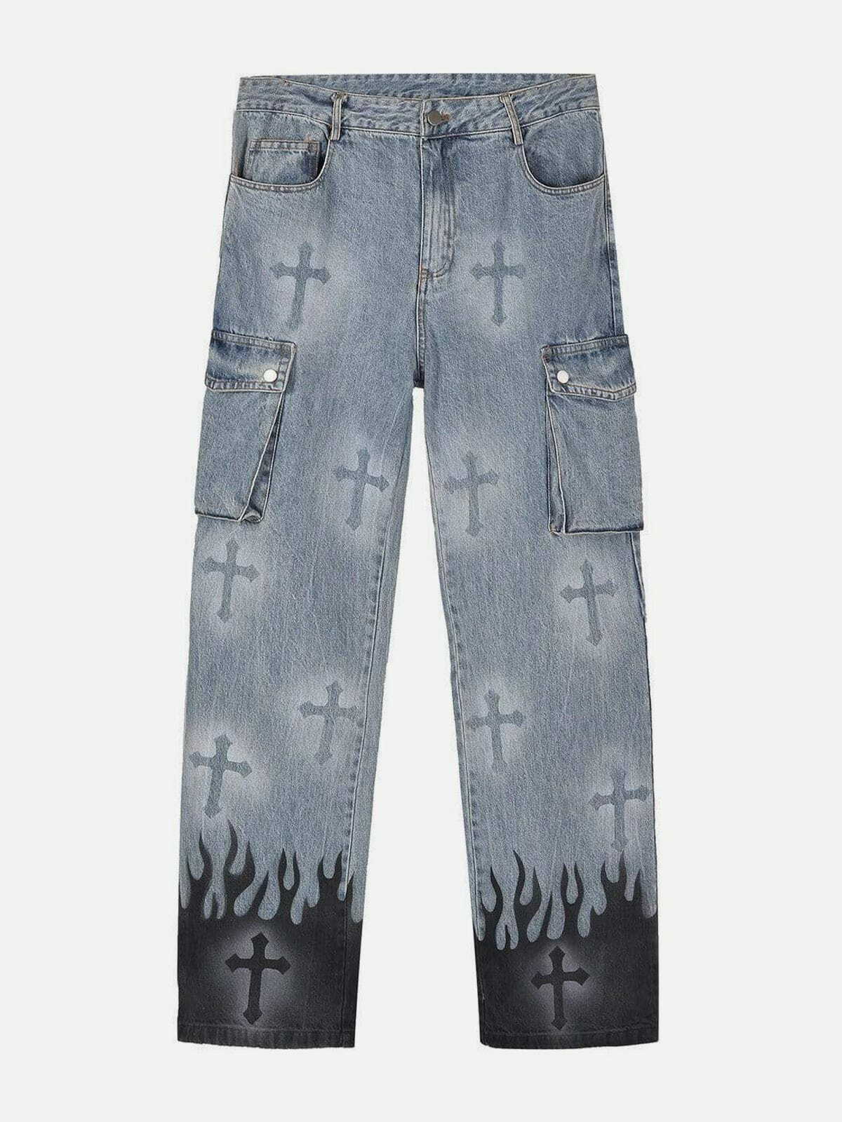 Y2K Grunge Slim Jeans - Retro 90s Fashion, Perfect for Summer Outfits & Party Looks