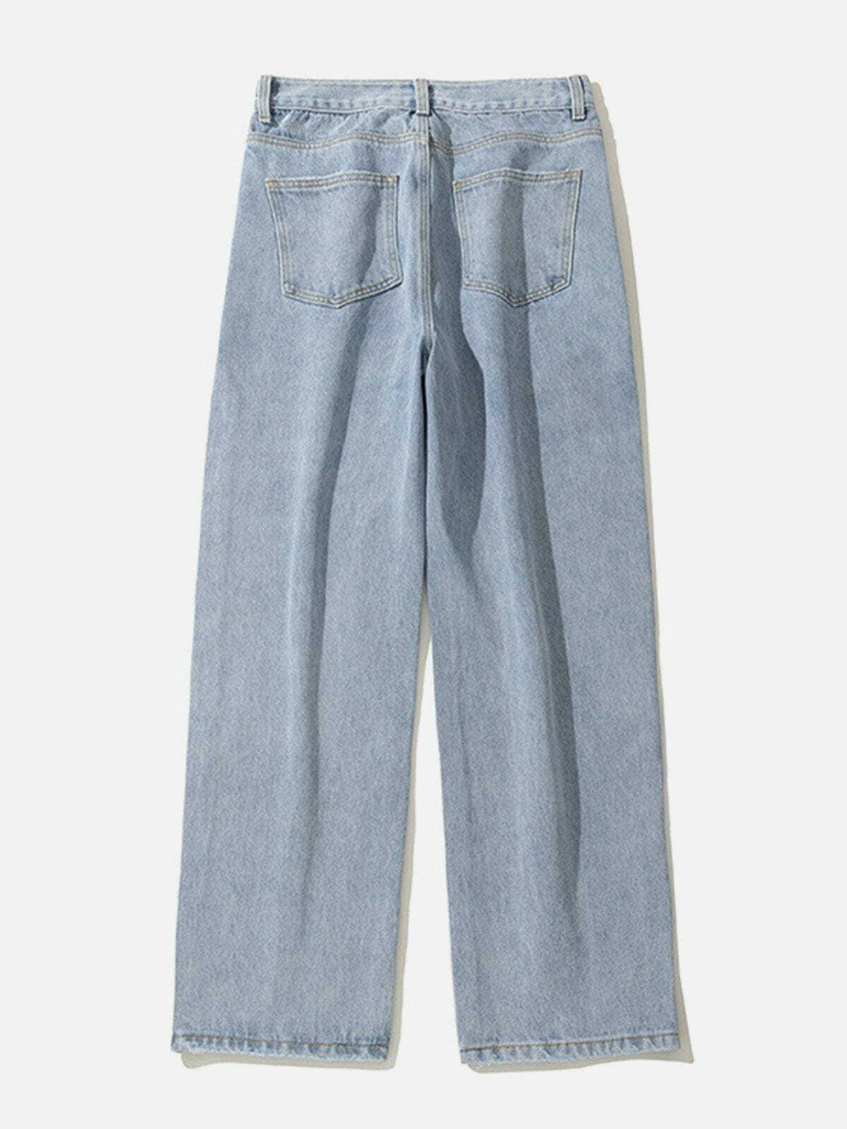 Y2K Grunge Slit Leg Jeans - Retro 90s Fashion, Perfect for Summer Outfits & Parties