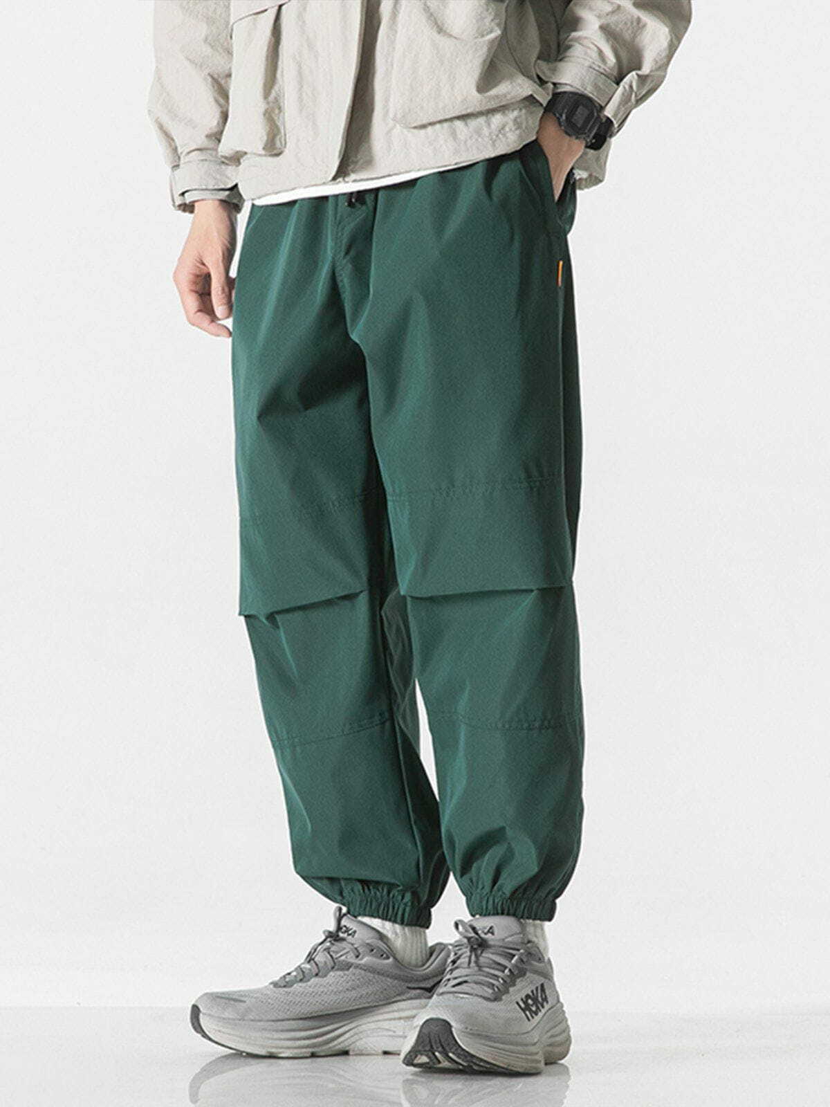 Y2K Grunge Solid Color Drawstring Cargo Pants - Retro 90s Summer Outfit Essential