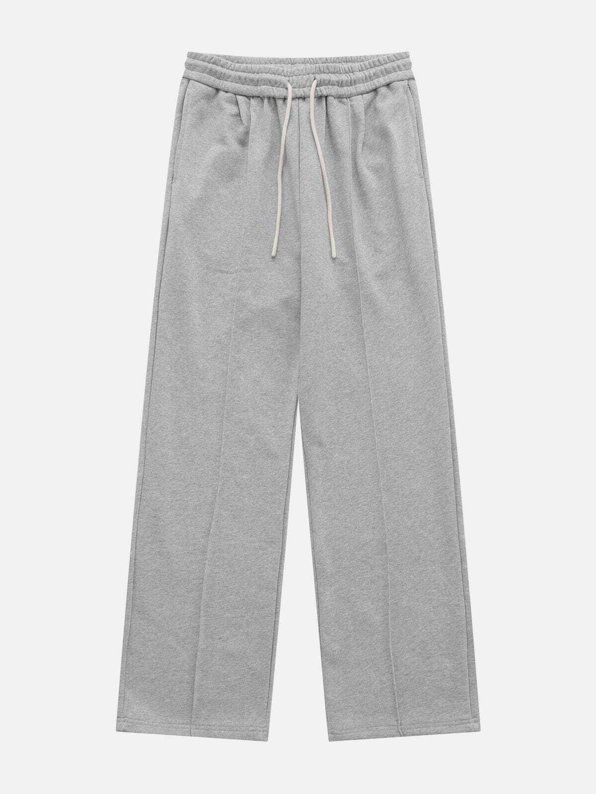 Y2K Grunge Solid Color Drawstring Sweatpants for Retro 90s Summer Outfits & Parties