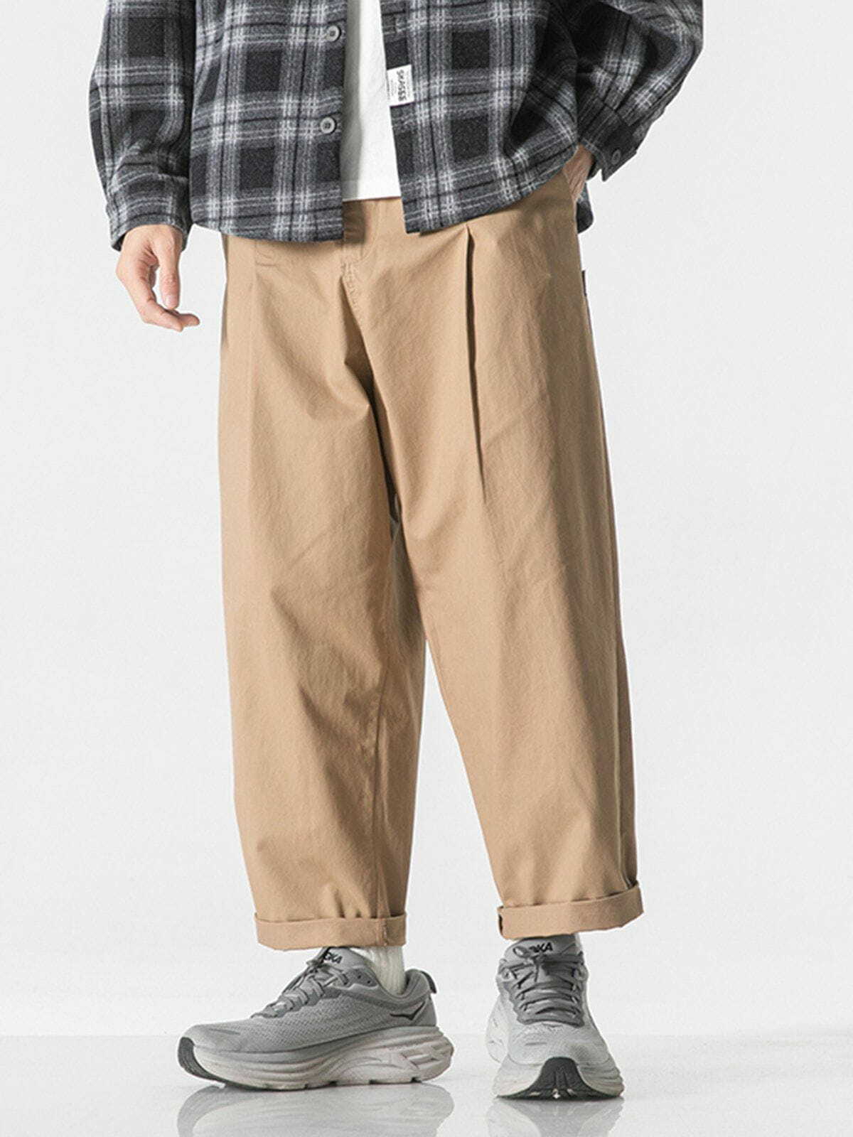 Y2K Grunge Solid Color Twill Cargo Pants - Retro 90s Summer Outfit Essential