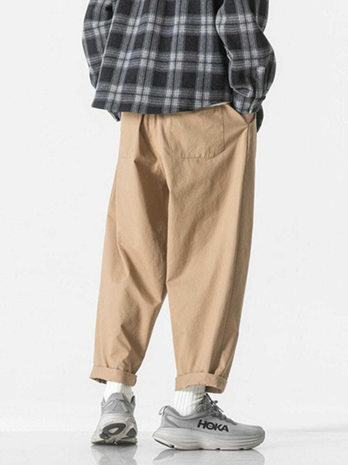 Y2K Grunge Solid Color Twill Cargo Pants - Retro 90s Summer Outfit Essential