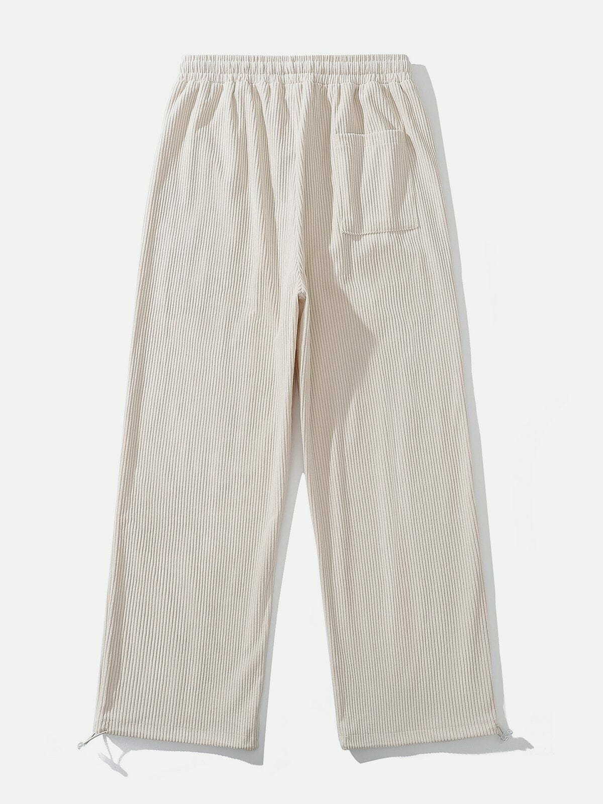 Y2K Grunge Solid Corduroy Pants - Retro 90s Summer Outfit for Y2K Party & Club Looks