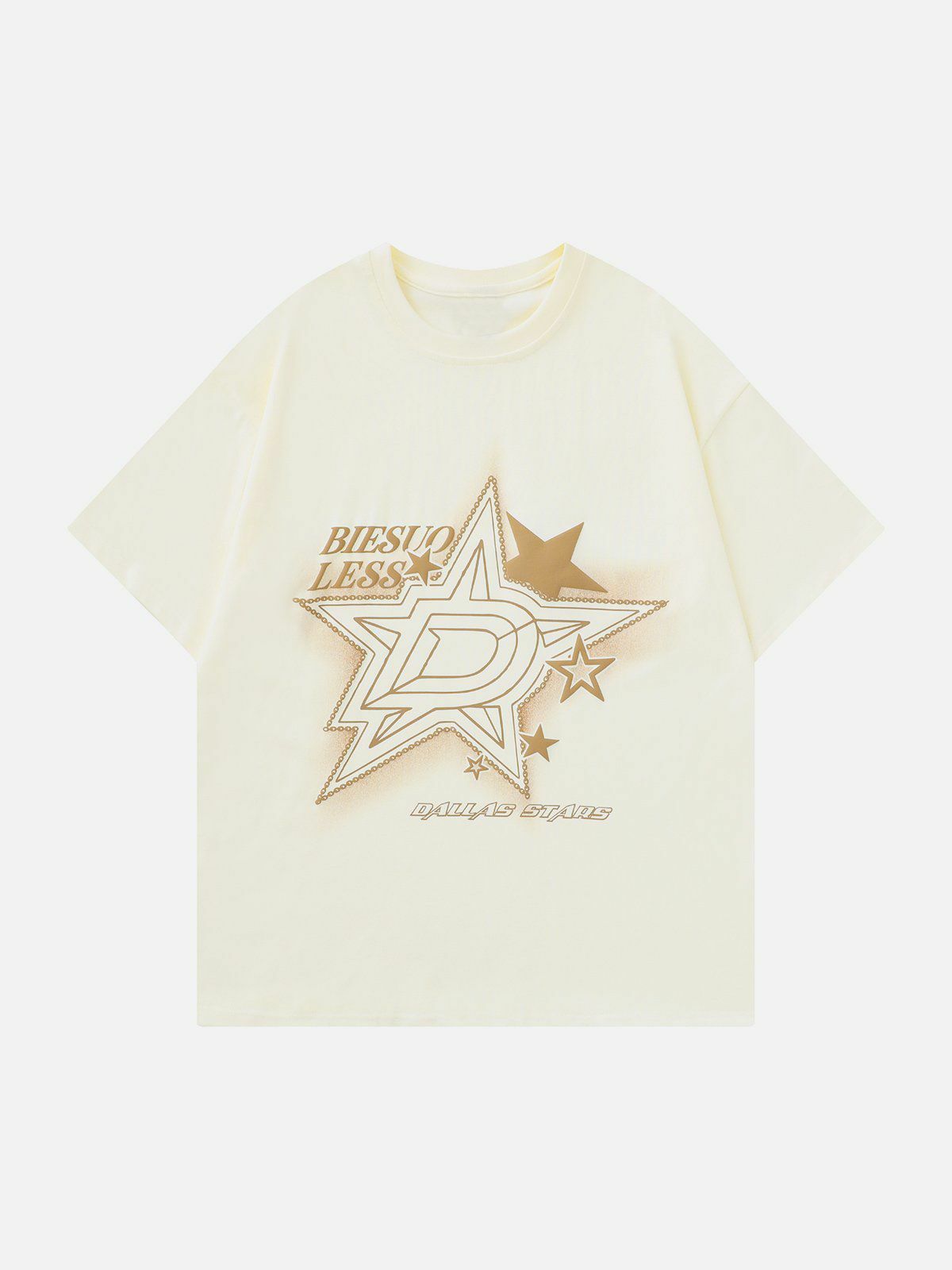 Y2K Grunge Star Inkjet Tee - Retro 90s Summer Outfit, Perfect for Y2K Parties & Beach Days