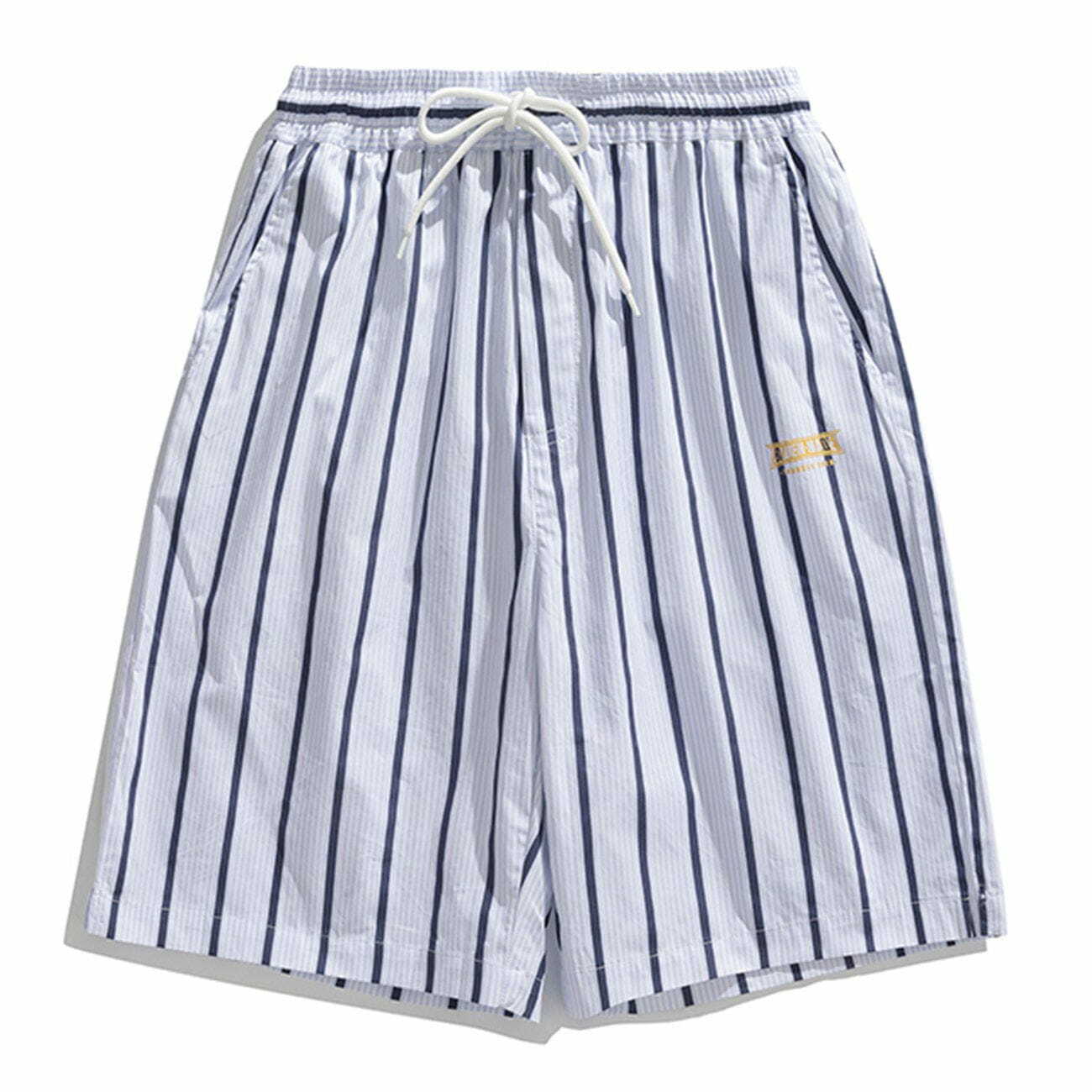 Y2K Grunge Stripe Drawstring Shorts - Retro 90s Summer Outfit for Y2K Vibes