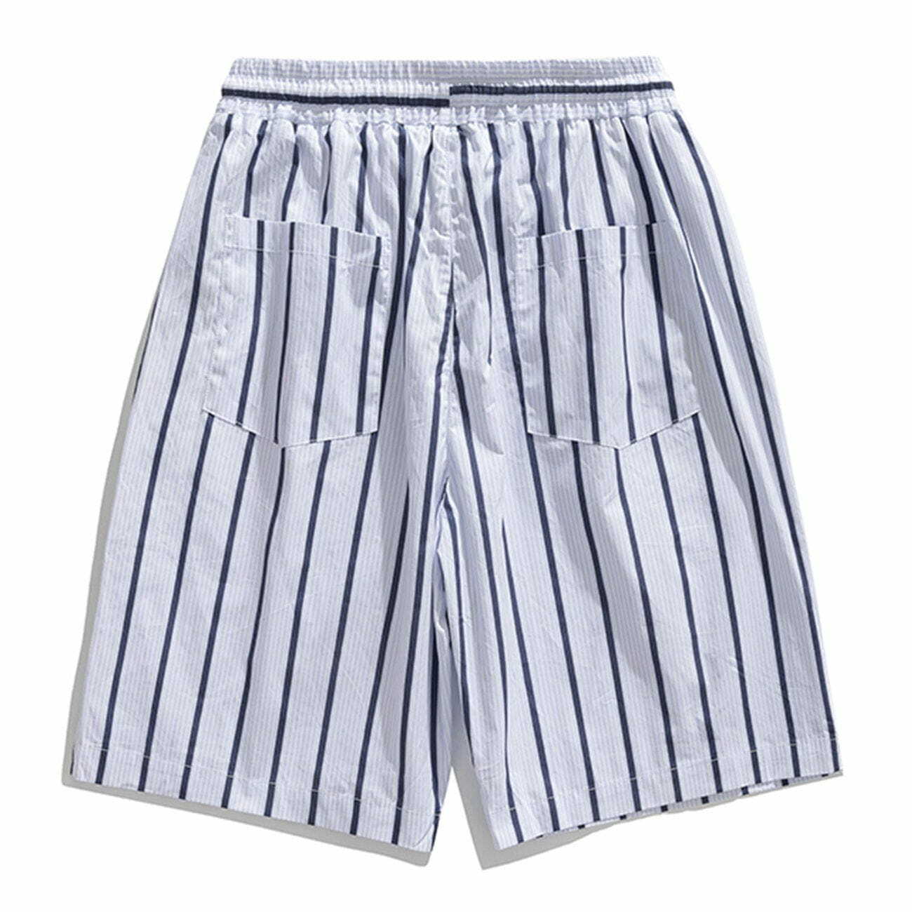 Y2K Grunge Stripe Drawstring Shorts - Retro 90s Summer Outfit for Y2K Vibes