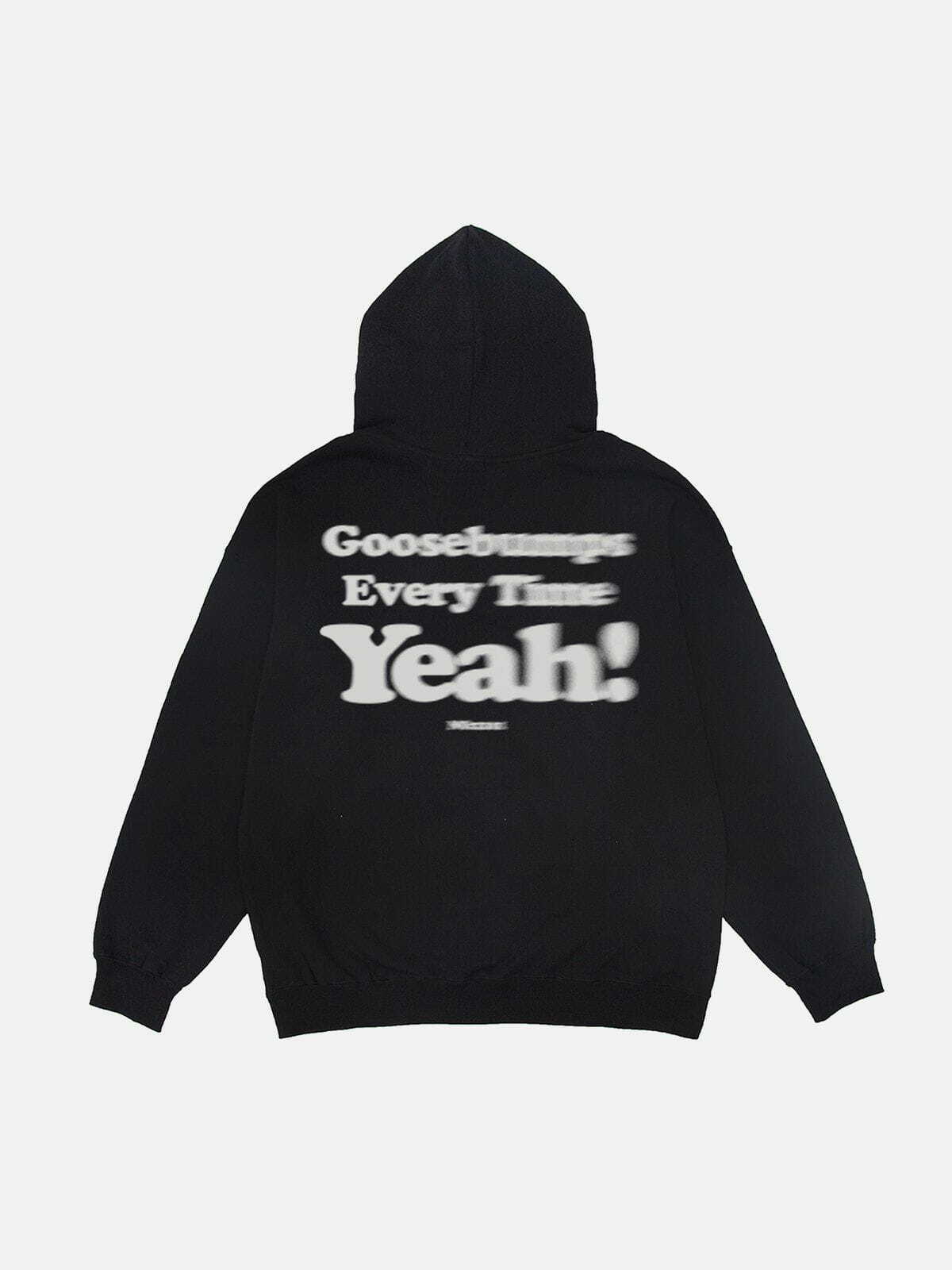 Y2K Grunge Suede Letter Foam Print Hoodie - Retro 90s Summer Outfit for Y2K Vibes