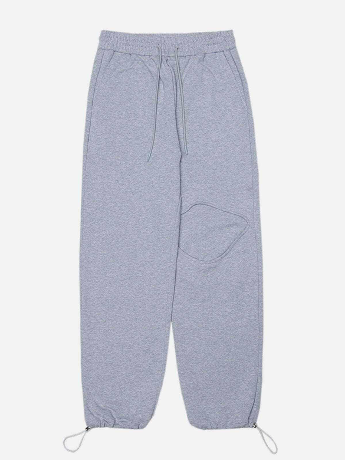 Y2K Grunge Sweatpants - Thickening Fake Hole Design for Retro 90s Summer Outfits