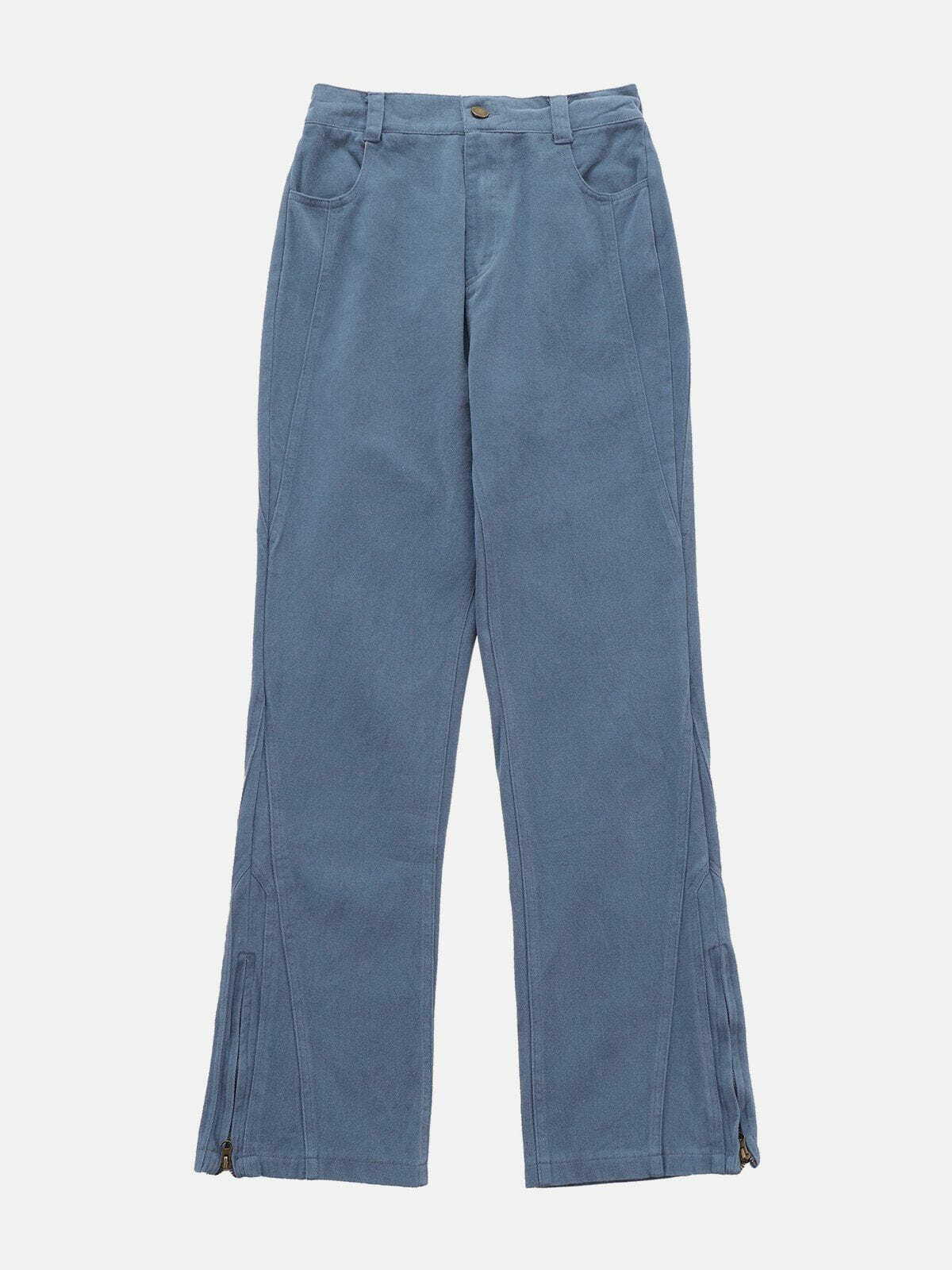 Y2K Grunge Sweatpants with Open Leg, Retro 90s Style for Summer Party Outfits