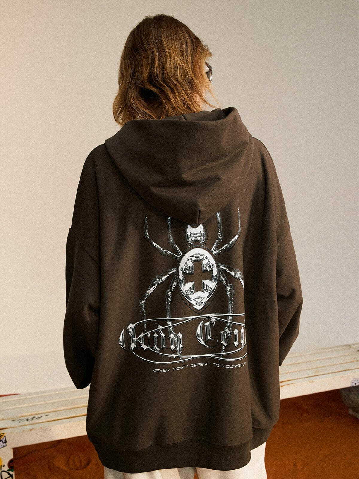 Y2K Grunge Thermo Print Hoodie - Retro 90s Style for Summer Parties & Outfits