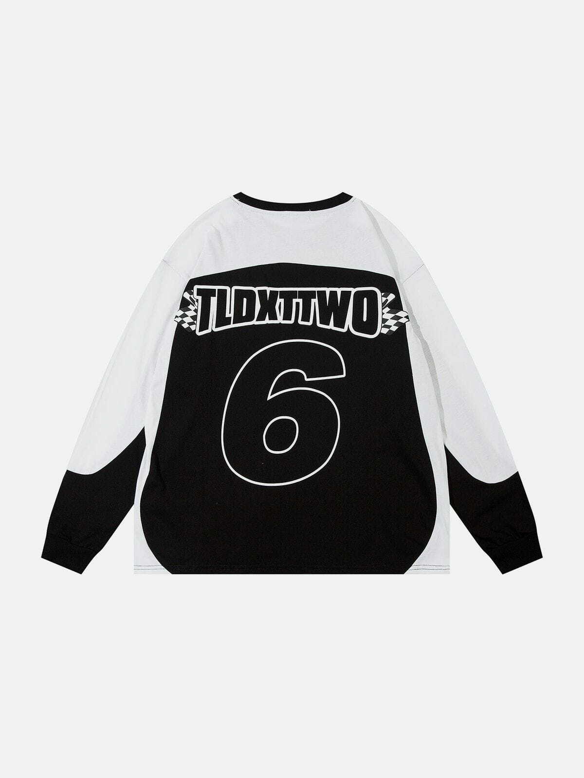 Y2K Grunge Three-Dimensional Letter Graphic Sweatshirt - Retro 90s Summer Outfit Essential