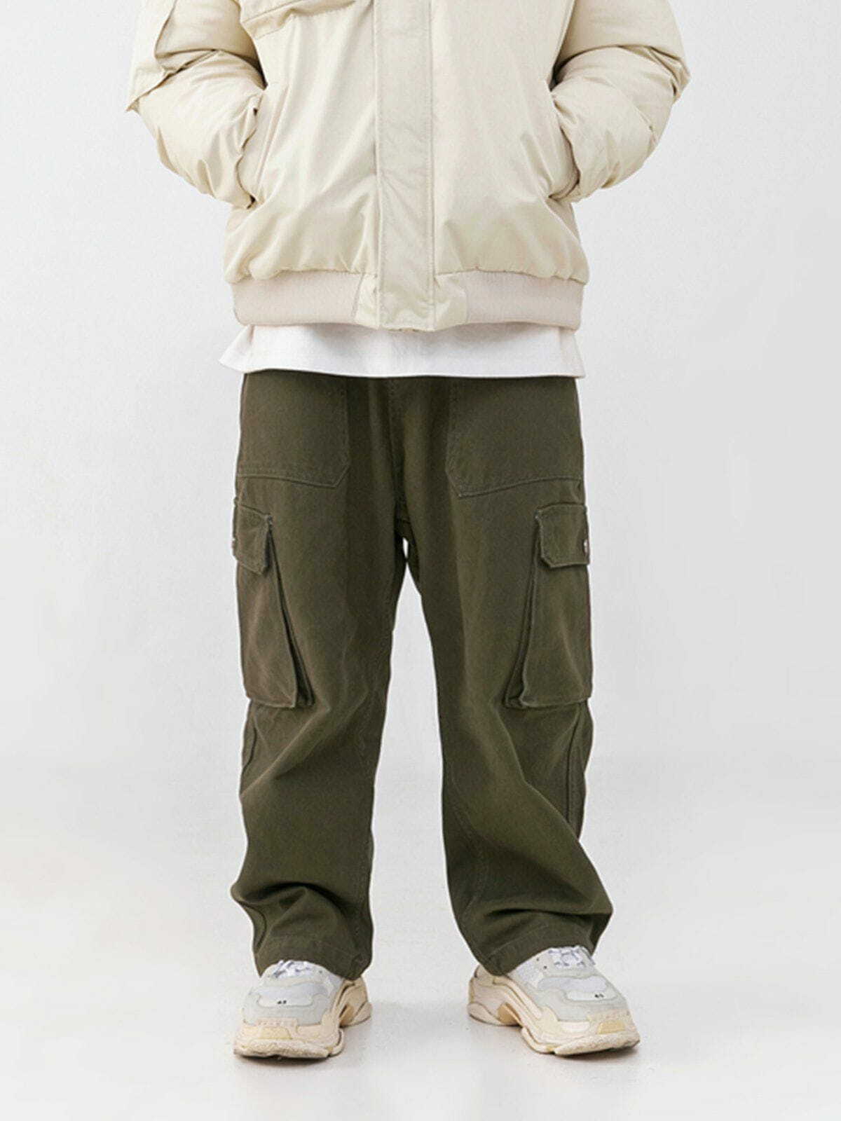 Y2K Grunge Tuckable Leg Cargo Pants - Retro 90s Summer Outfit for Y2K Style Lovers