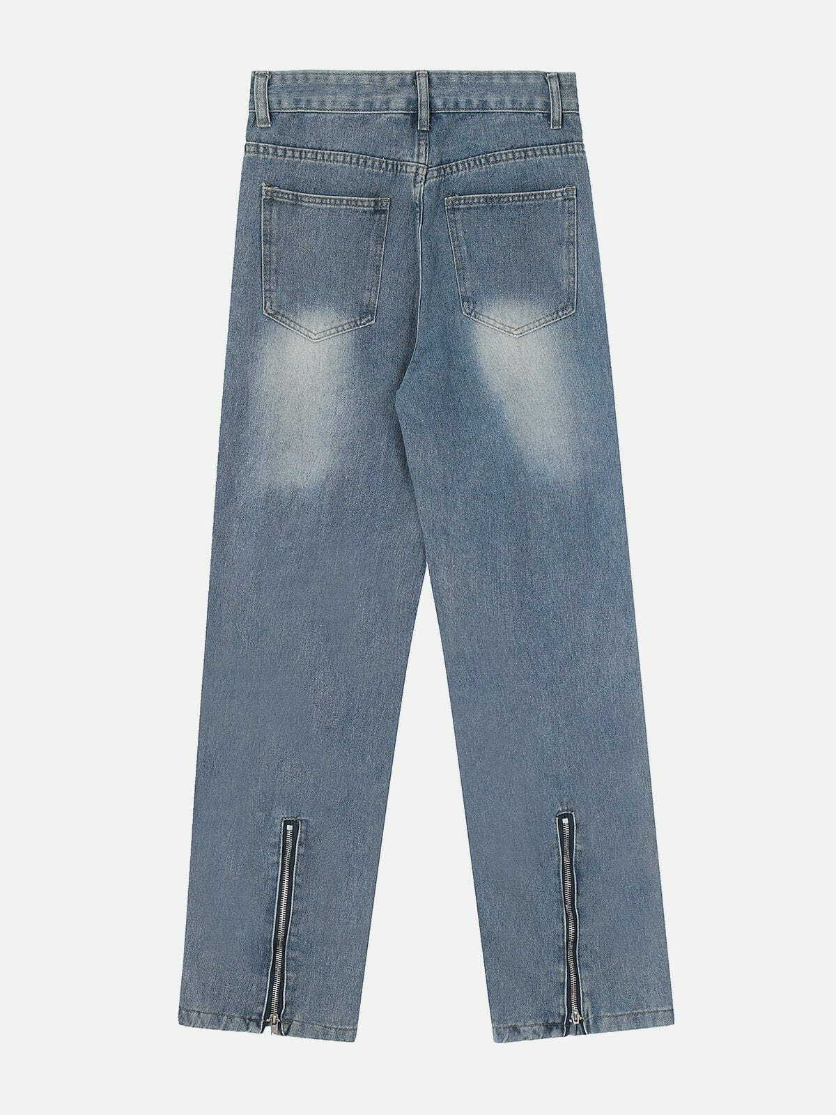 Y2K Grunge Two-Piece Raw Jeans Set - Retro 90s Summer Outfit for Y2K Party Vibes