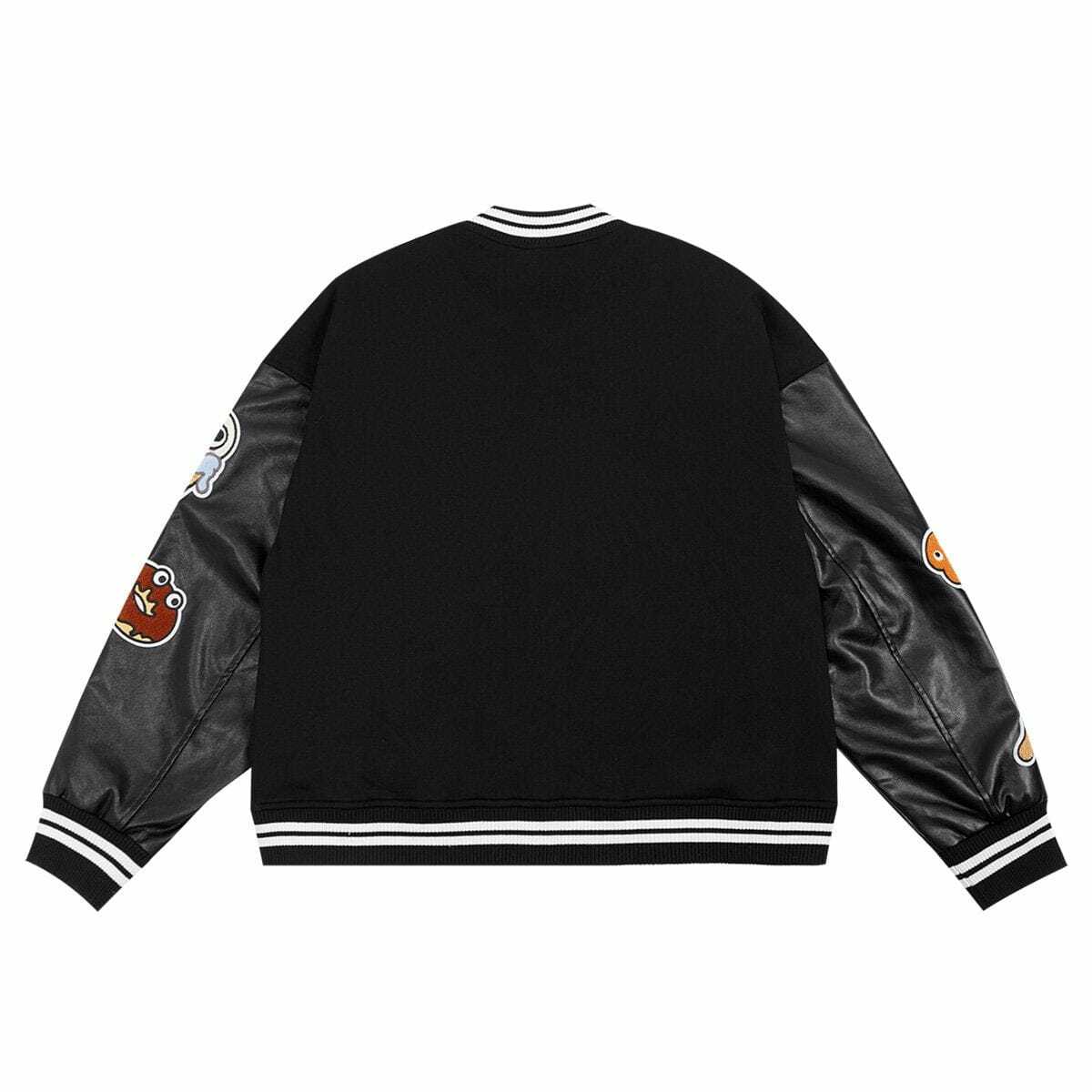 Y2K Grunge Varsity Jacket - Retro 90s Summer Outfit for Y2K Party & Club Vibes