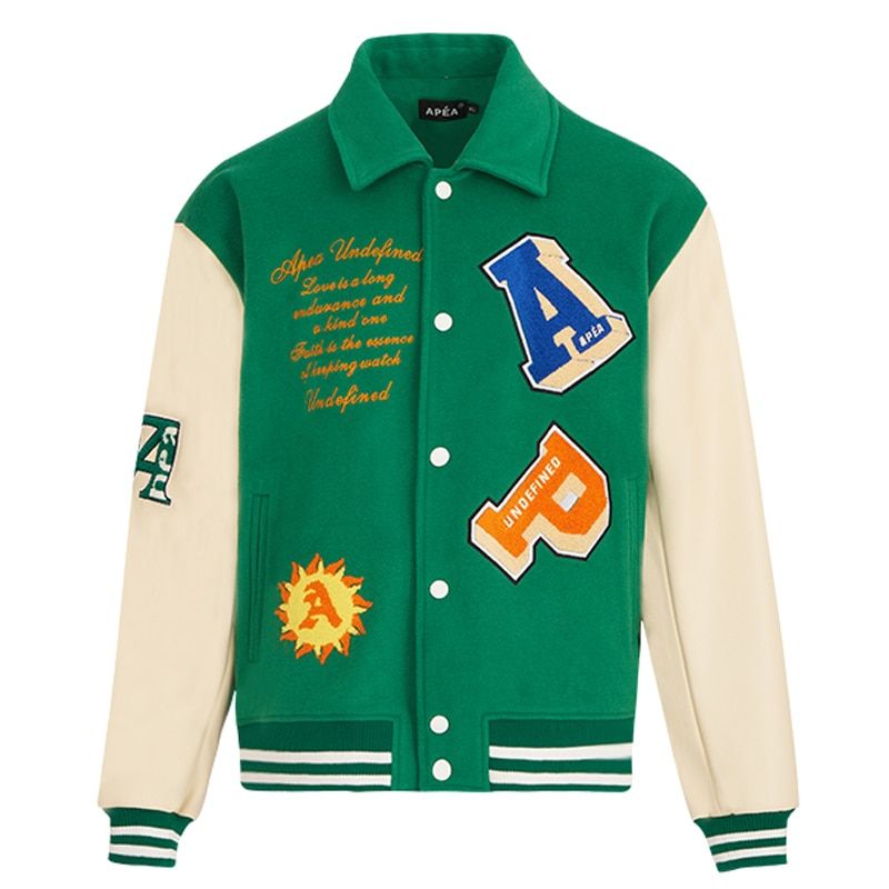 Y2K Grunge Varsity Jacket with Letter Embroidery - Retro 90s Fashion Statement Piece