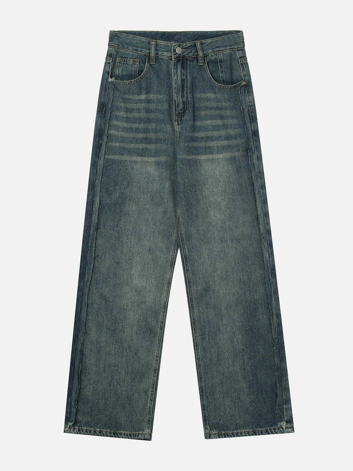 Y2K Grunge Washed Jeans - Retro 90s Summer Outfit, Perfect for Y2K Party & Club Looks