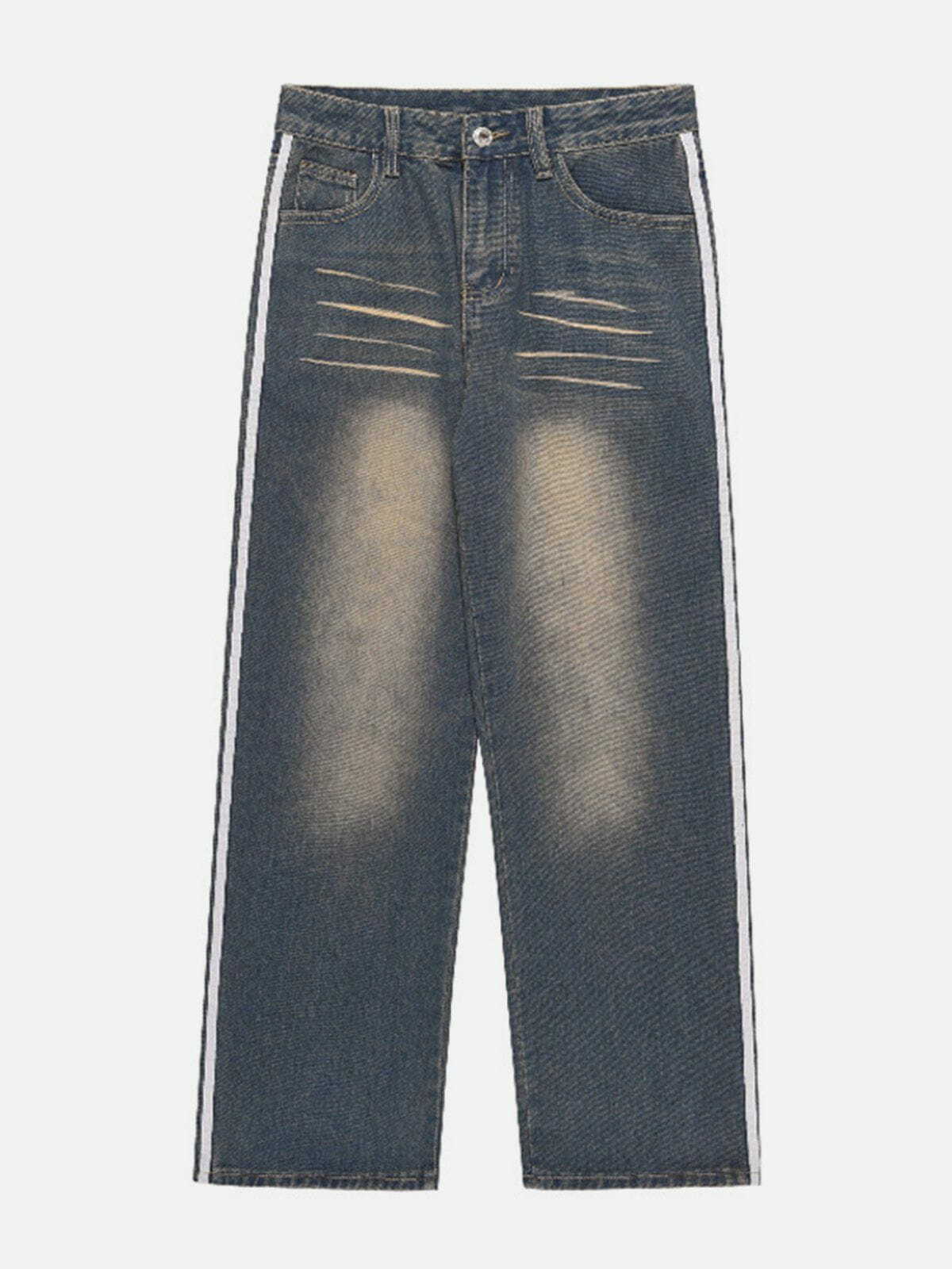 Y2K Grunge Washed Jeans - Retro 90s Summer Outfit, Perfect for Y2K Party & Club Looks