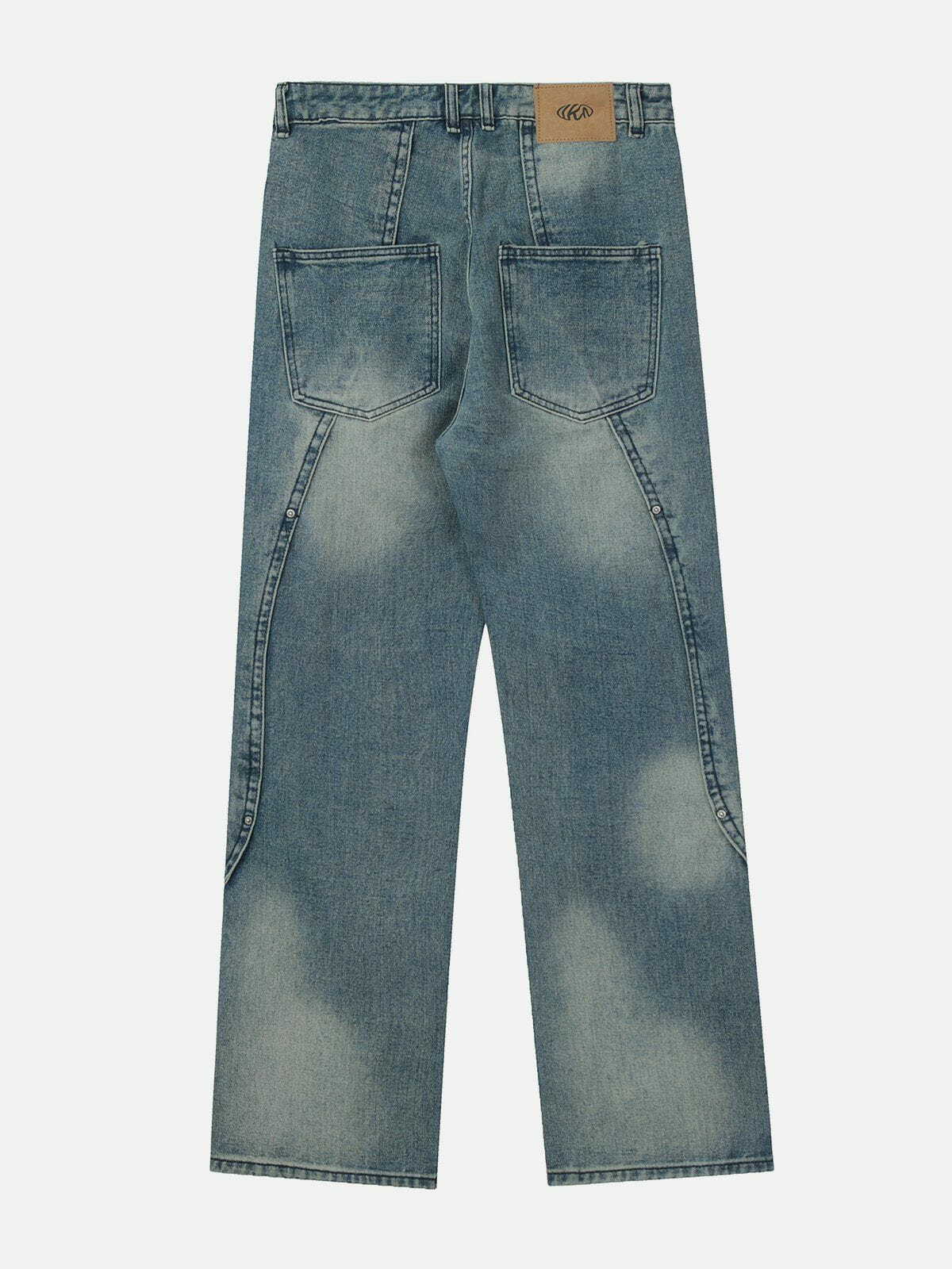 Y2K Grunge Washed Jeans: Retro 90s Summer Outfit for Parties & Casual Looks