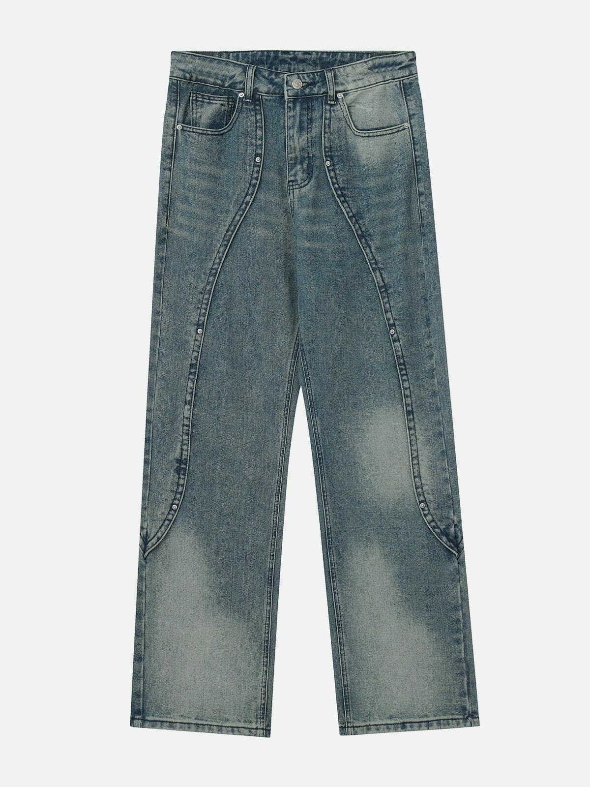 Y2K Grunge Washed Jeans: Retro 90s Summer Outfit for Parties & Casual Looks