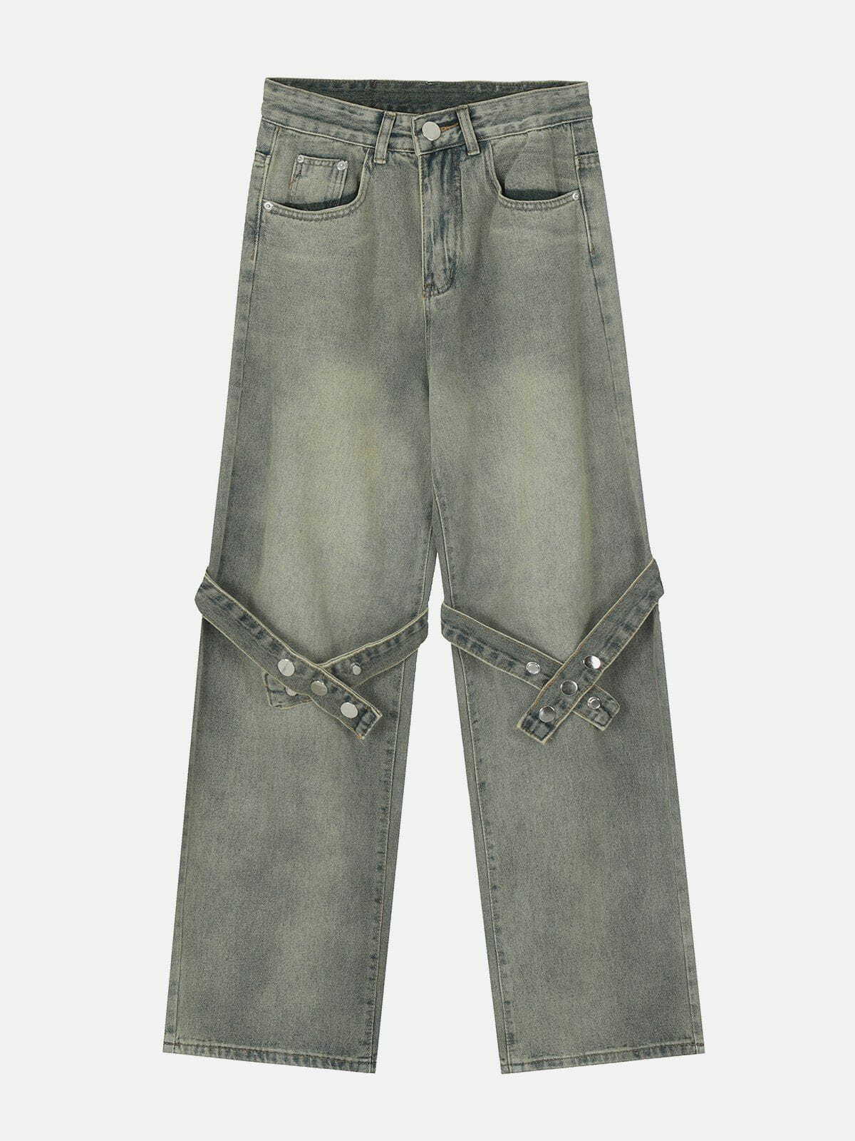 Y2K Grunge Washed Jeans: Retro 90s Summer Outfit for Parties & Casual Looks