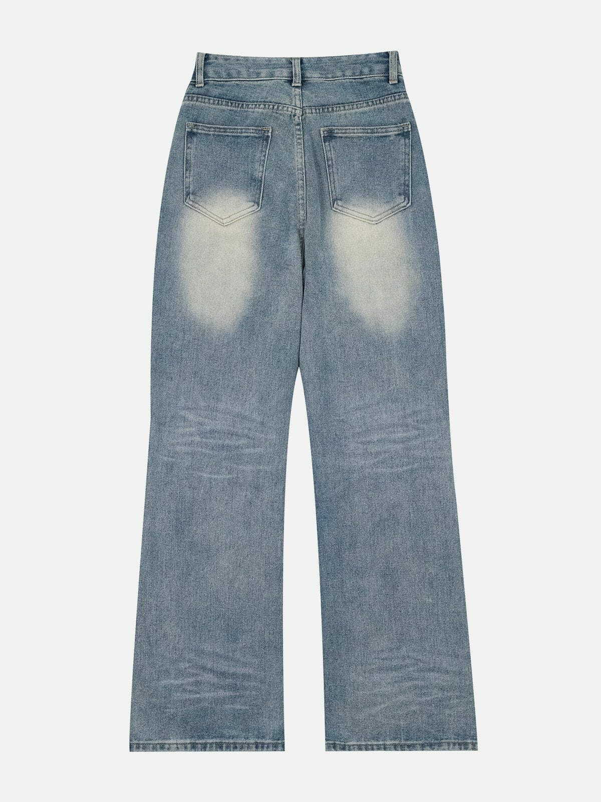 Y2K Grunge Washed Jeans: Retro 90s Summer Outfit for Y2K Party & Club Vibes