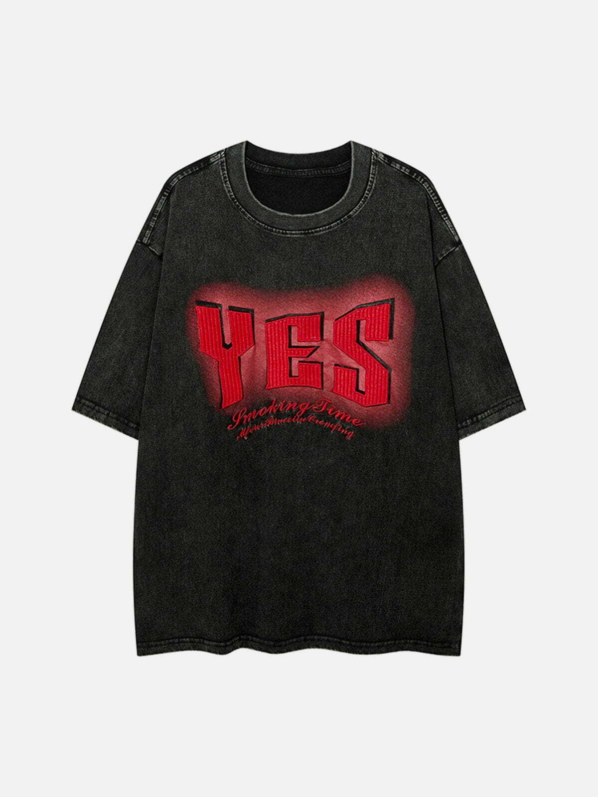 Y2K Grunge Washed Tee - Retro 90s Summer Outfit, Perfect for Y2K Parties & Beach Vibes