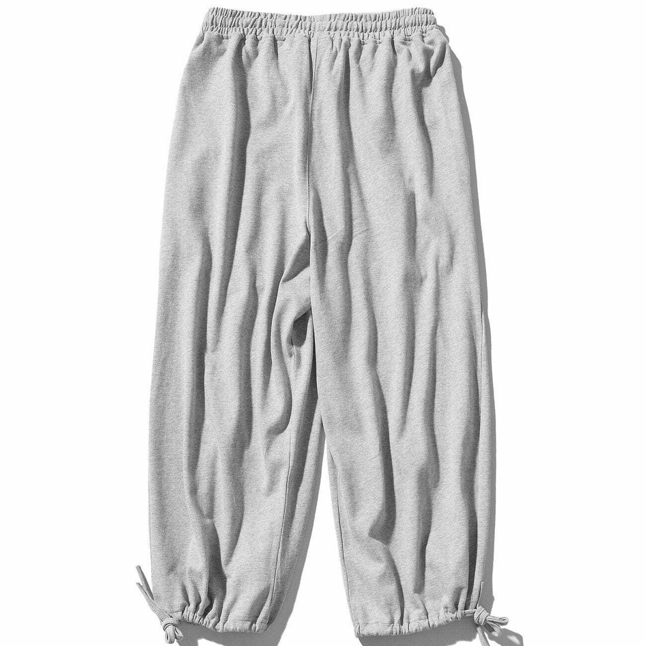 Y2K Grunge Wide Leg Sweatpants - Retro 90s Style Summer Outfit for Y2K Fashion Lovers