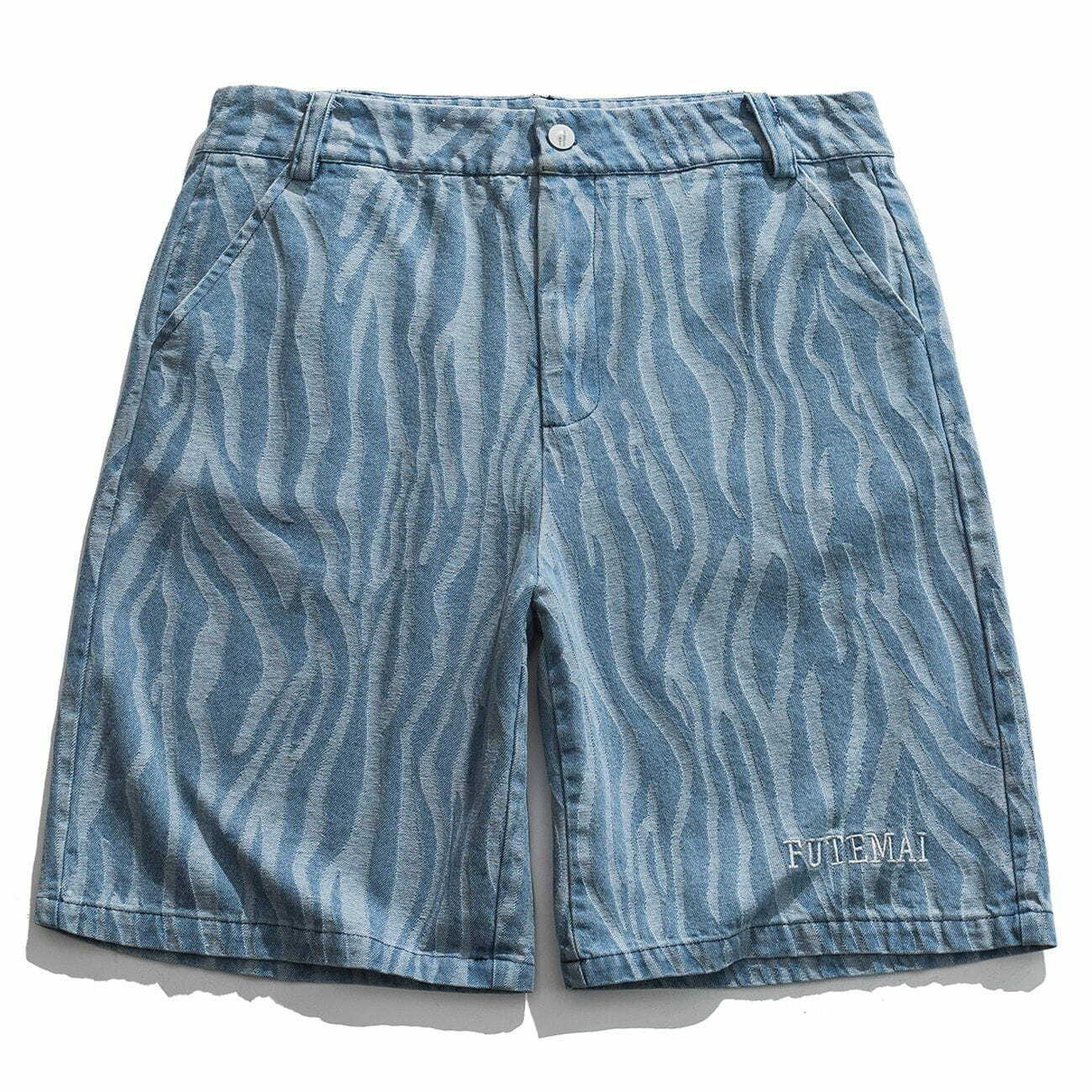 Y2K Grunge Zebra Drawstring Shorts - Retro 90s Summer Outfit for Y2K Party Vibes