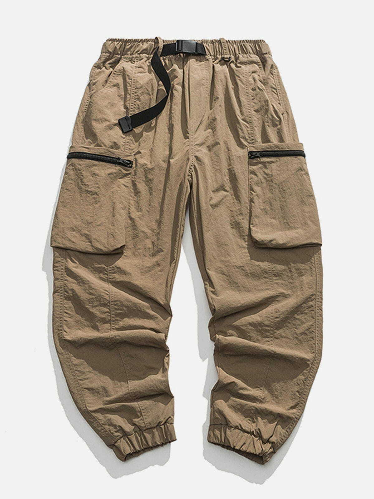 Y2K Grunge Zip-Up Pocket Cargo Pants - Retro 90s Summer Outfit for Y2K Style Lovers